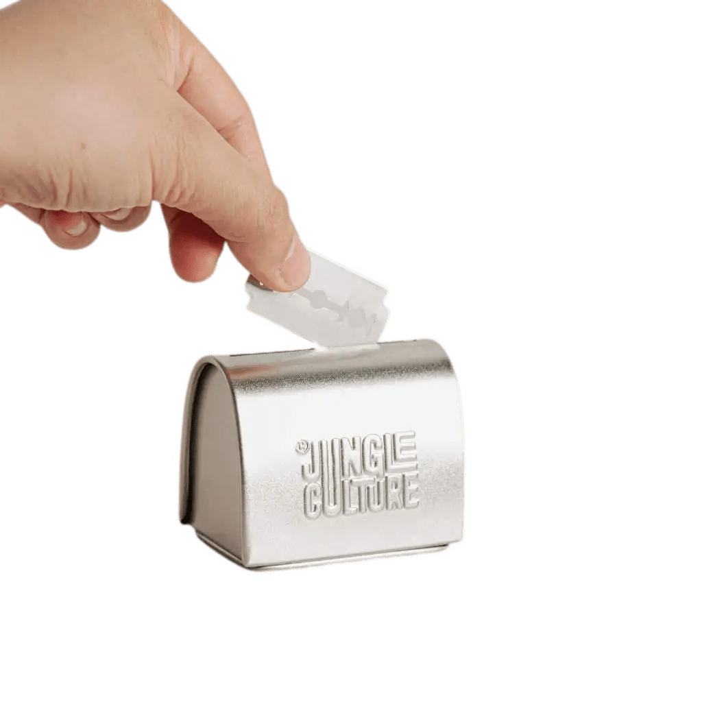 Jungle Culture Razor Blade Disposal Tin - Steel - Plastic-Free Health & Beauty > Personal Care > Shaving & Grooming > Razors & Razor Blades > Razor Blade Disposal Tin > Plastic-Free Razor Blade Disposal Tin emmy-jane-boutique.myshopify.com