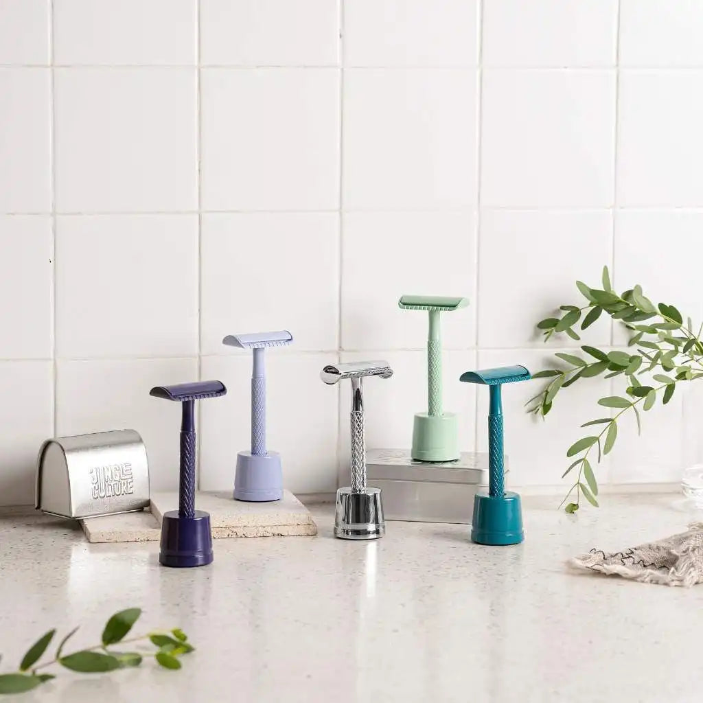 Jungle Culture Eco-Friendly Safety Razors With 10x Razor Blades - Ethical Shaving Health & Beauty > Personal Care > Shaving & Grooming > Razors & Razor Blades > Eco-Friendly Razors > Zero Waste Razors emmy-jane-boutique.myshopify.com