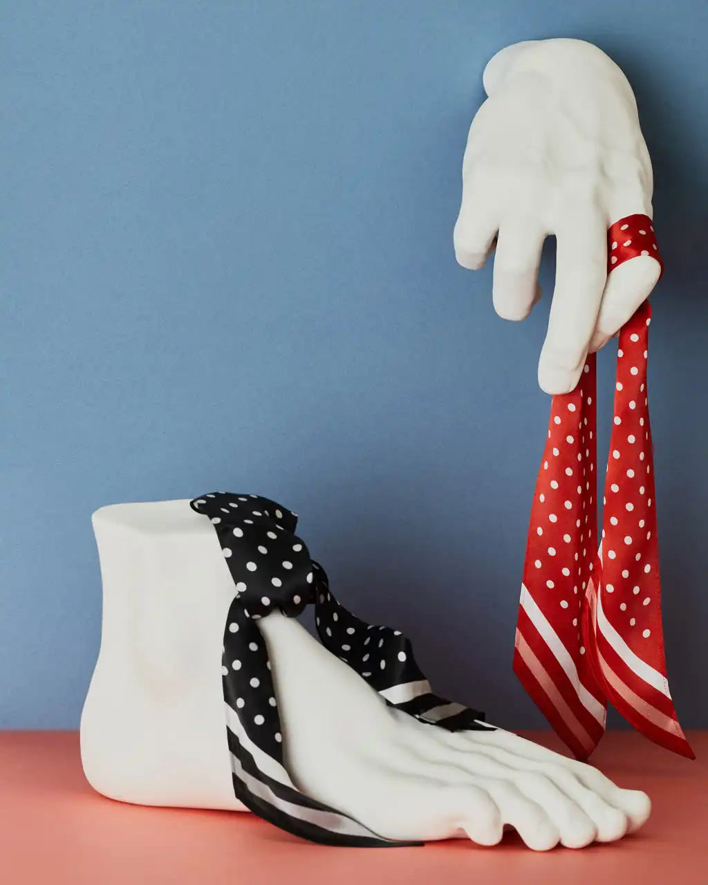 INGMARSON Polka Dot Silk Black Neck Scarf Black & White Scarves Clothing & Accessories > Clothing Accessories > Scarves & Snoods > Scarves > Silk Scarves > Black and White Scarves > Summer Scarves > Stripy Silk Neck Scarf emmy-jane-boutique.myshopify.com