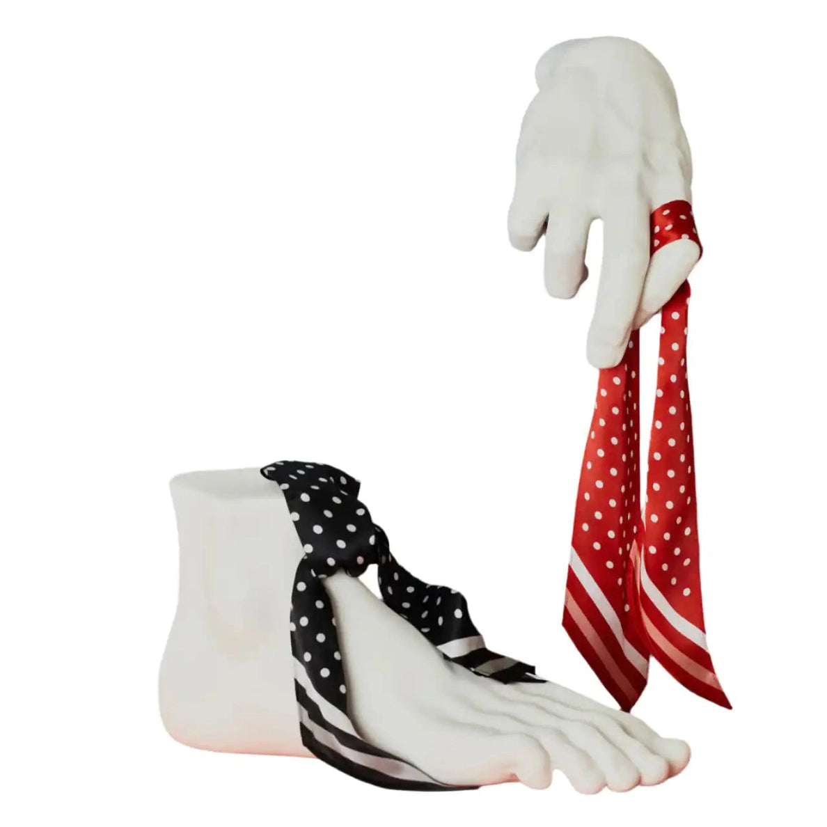 INGMARSON Polka Dot Silk Black Neck Scarf Black & White Scarves Clothing & Accessories > Clothing Accessories > Scarves & Snoods > Scarves > Silk Scarves > Black and White Scarves > Summer Scarves > Stripy Silk Neck Scarf emmy-jane-boutique.myshopify.com