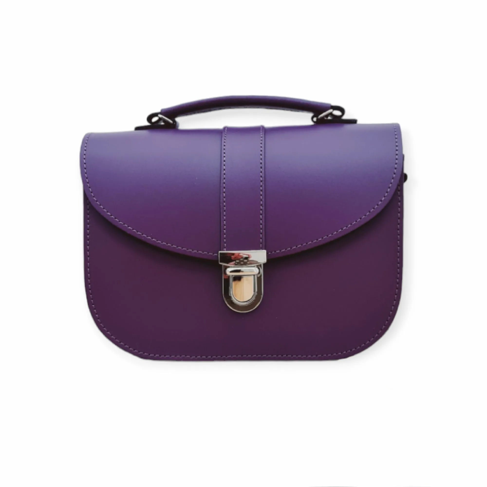 Zatchels Olympia Handmade Leather Bag - Purple Cross Body Bag emmy-jane-boutique.myshopify.com