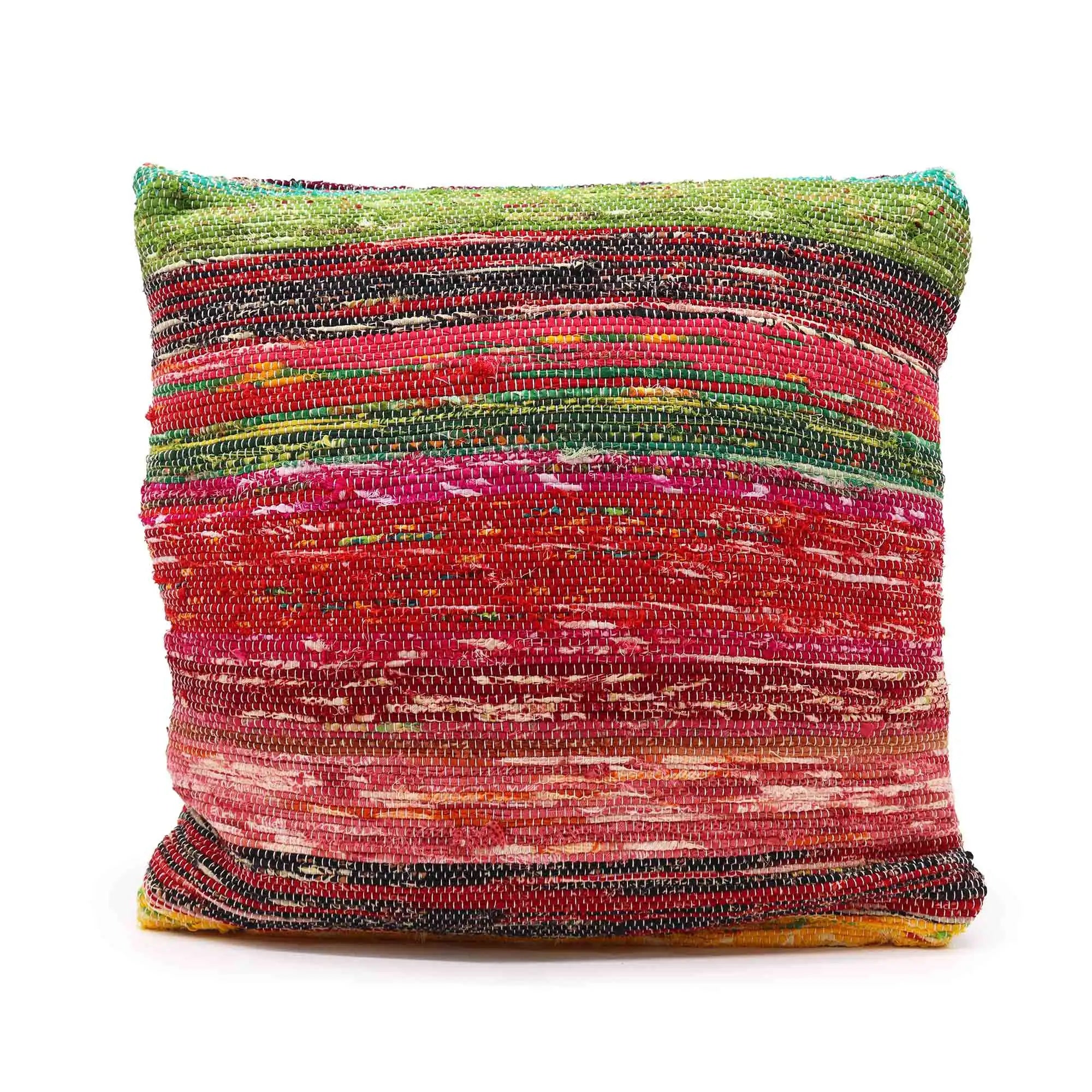 Ancient Wisdom Colourful Rag Rug Cushion Covers - Sustainable Recycled Fabric Home & Garden > Decor > Chair & Sofa Cushions > Colourful Cushion Covers > Rag Rug Cushion Covers > Sustainable Cushion Covers > Recycled Fabric Cushion Covers emmy-jane-boutique.myshopify.com