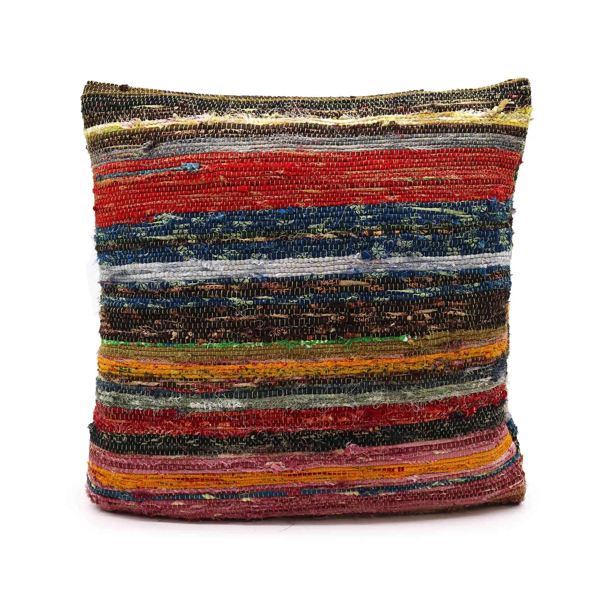 Ancient Wisdom Colourful Rag Rug Cushion Covers - Sustainable Recycled Fabric Home & Garden > Decor > Chair & Sofa Cushions > Colourful Cushion Covers > Rag Rug Cushion Covers > Sustainable Cushion Covers > Recycled Fabric Cushion Covers emmy-jane-boutique.myshopify.com