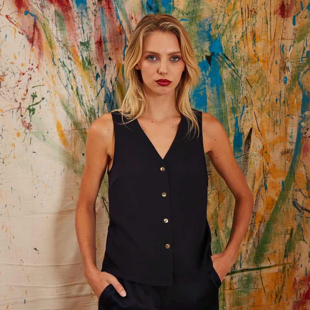 recycled polyester waistcoat