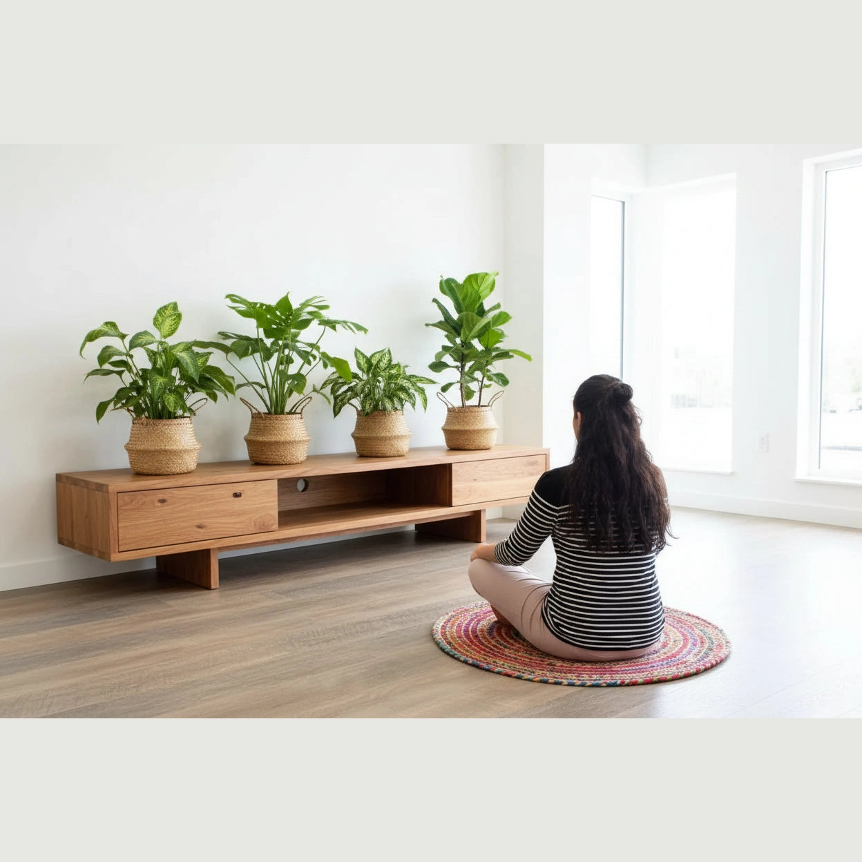 AW Artisan Handmade Round Jute and Recycled Cotton Rugs - 3 Sizes Available Home & Garden > Decor > Rugs > Round Jute and Recycled Cotton Rugs emmy-jane-boutique.myshopify.com