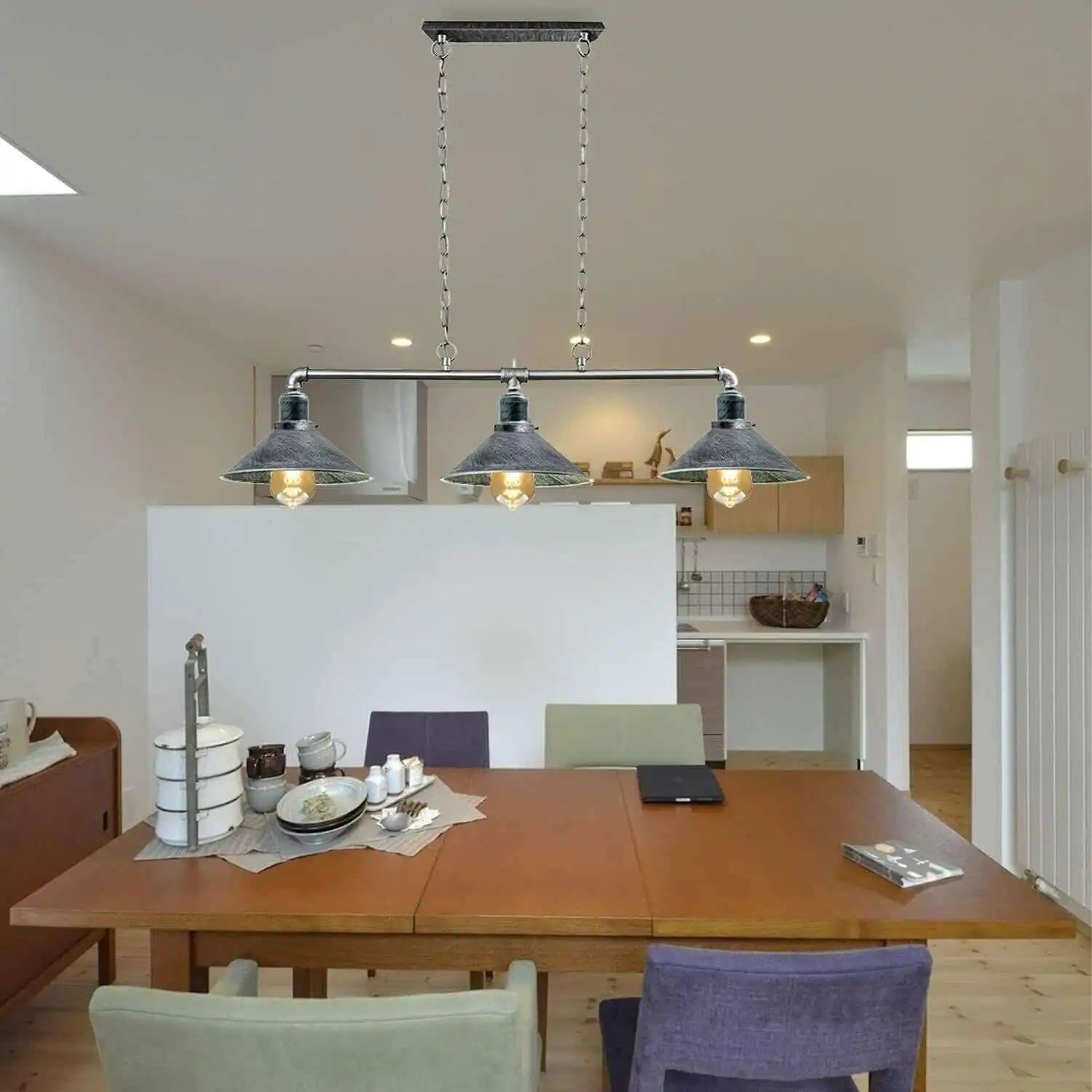 LEDSone Pipe Ceiling Lighting Steampunk Lamp Shades 3 Way Vintage Lighting Fixture Home & Garden > Lighting > Lighting Fixtures > Ceiling Light Fixtures > Ceiling Lights > Metal Ceiling Lights > Pendant Lights emmy-jane-boutique.myshopify.com