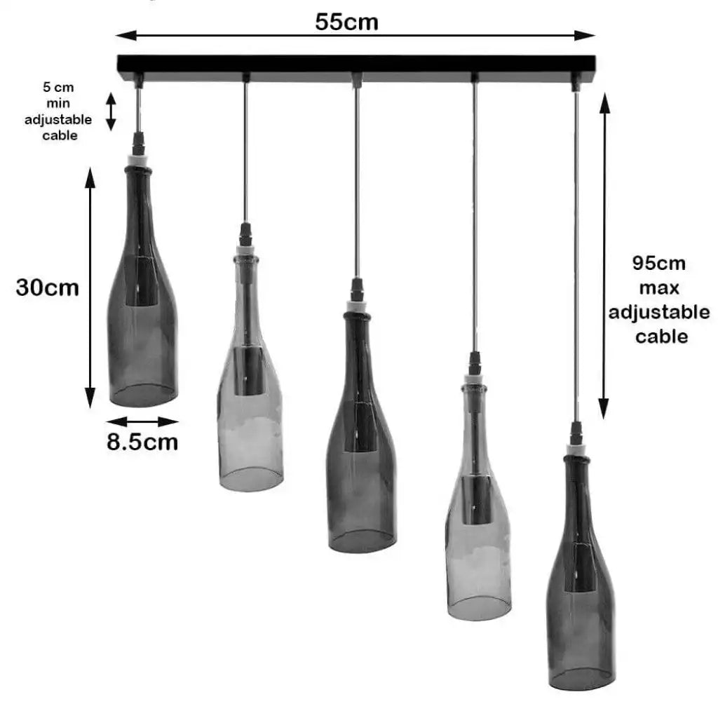 LEDSone Ceiling Loft Wine Bottle Pendant Light Chandeliers E27 Home & Garden > Lighting > Lighting Fixtures > Ceiling Light Fixtures > Ceiling Lights > Pendant Lights > Glass Bottle Lights emmy-jane-boutique.myshopify.com