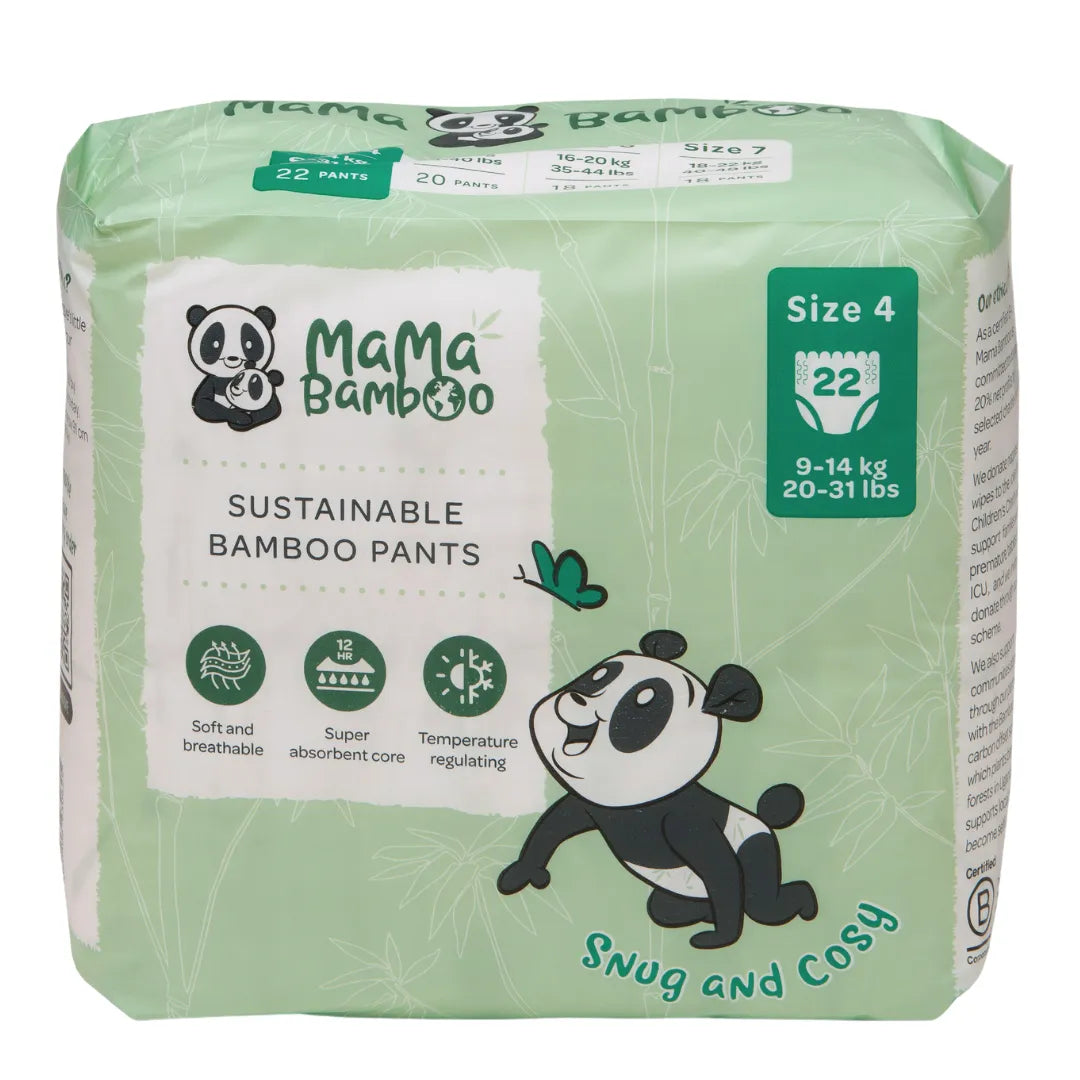 Mama Bamboo Mama Bamboo Sustainable Pull-Up Nappy Pants DS Baby & Toddler > Diapering > Nappies > Eco-Friendly Nappies > Biodegradable Nappies > Mama Bamboo Sustainable Pull-Up Nappy Pants emmy-jane-boutique.myshopify.com