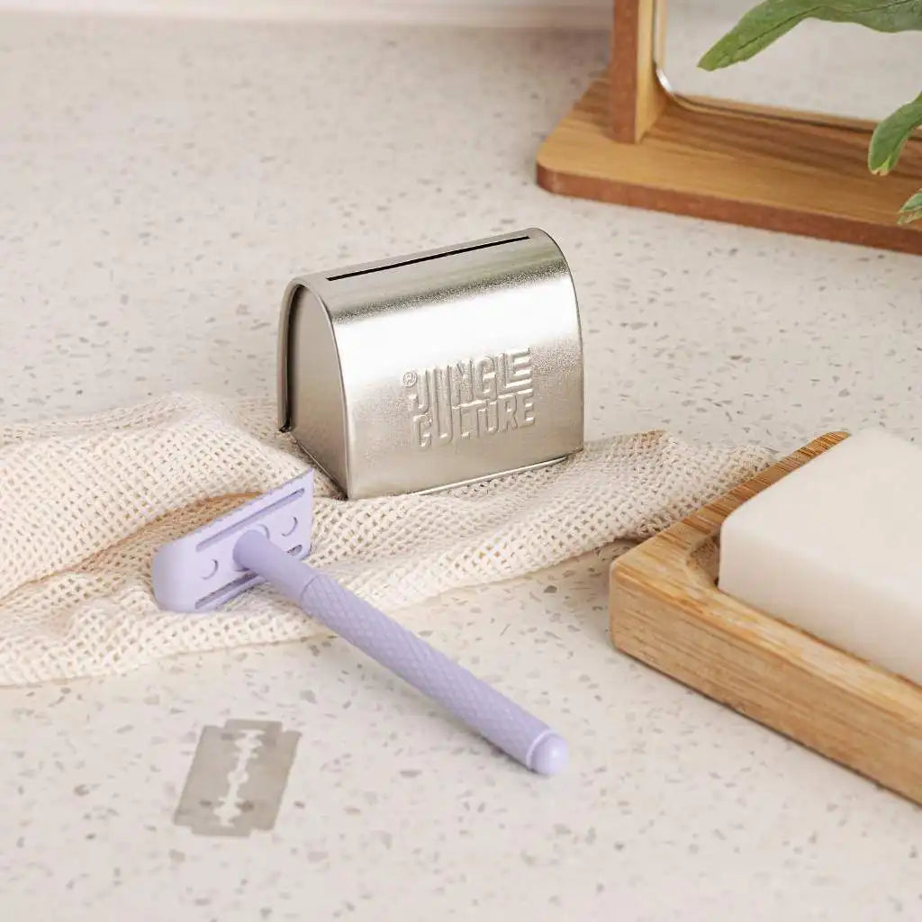 Jungle Culture Razor Blade Disposal Tin - Steel - Plastic-Free Health & Beauty > Personal Care > Shaving & Grooming > Razors & Razor Blades > Razor Blade Disposal Tin > Plastic-Free Razor Blade Disposal Tin emmy-jane-boutique.myshopify.com