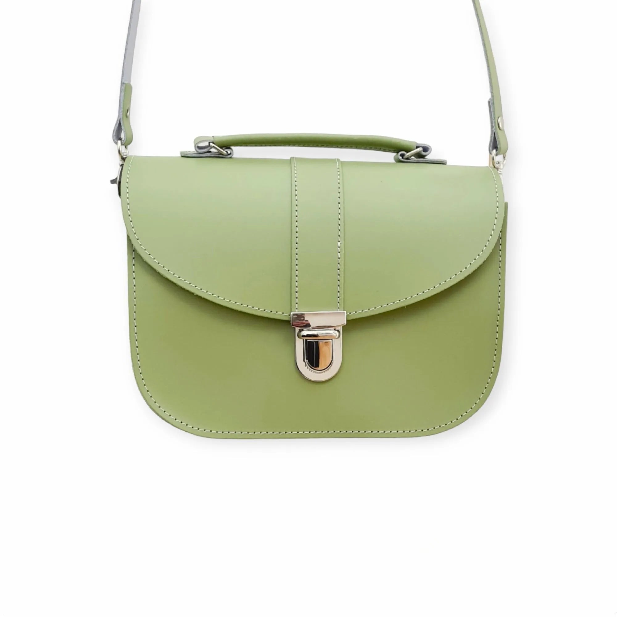 Zatchels Olympia Handmade Leather Bag - Sage Green Cross Body Bag emmy-jane-boutique.myshopify.com