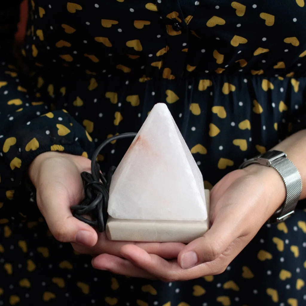 Emmy Jane Himalayan Salt Desk Lamp - 9 cm USB Ball & Pyramid - White Home & Garden > Lighting > Lamps >Himalayan Salt Desk Lamp emmy-jane-boutique.myshopify.com