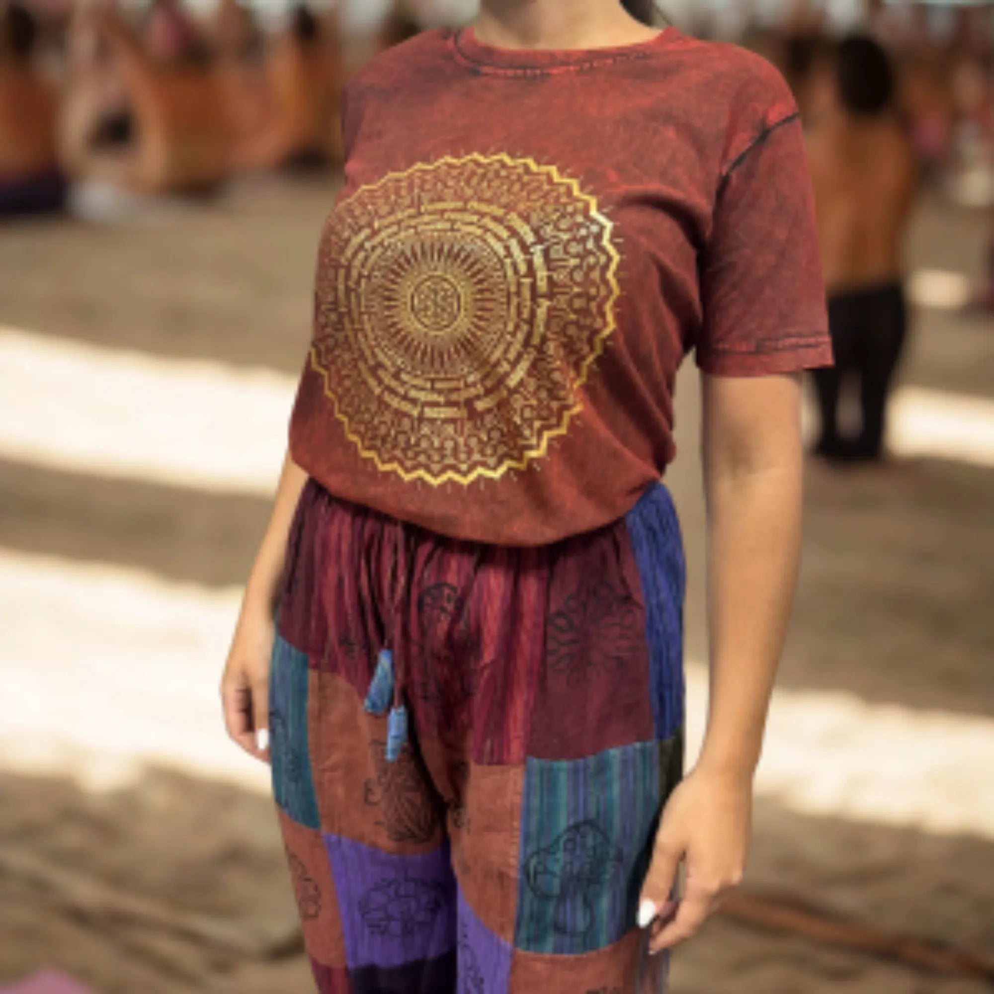 Nomad Sari Stonewashed Handmade Nomad Sari Tees Cotton T-Shirts Clothing & Accessories > Clothing > Shirts & Tops > Unisex Cotton T-Shirts > Stonewashed Cotton T-Shirts > Unisex T Shirts > Handmade T-Shirts > Nomad Sari Tees emmy-jane-boutique.myshopify.com