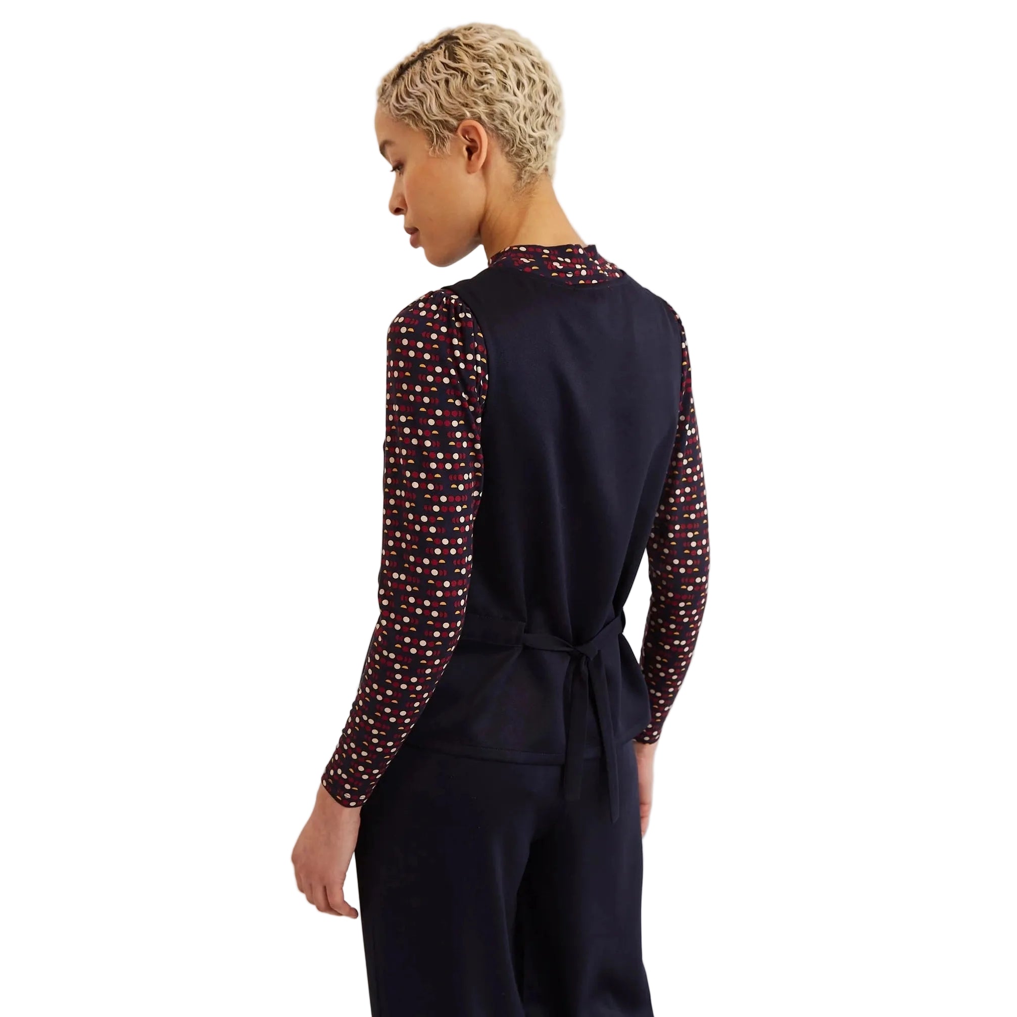 satin back crepe waistcoat