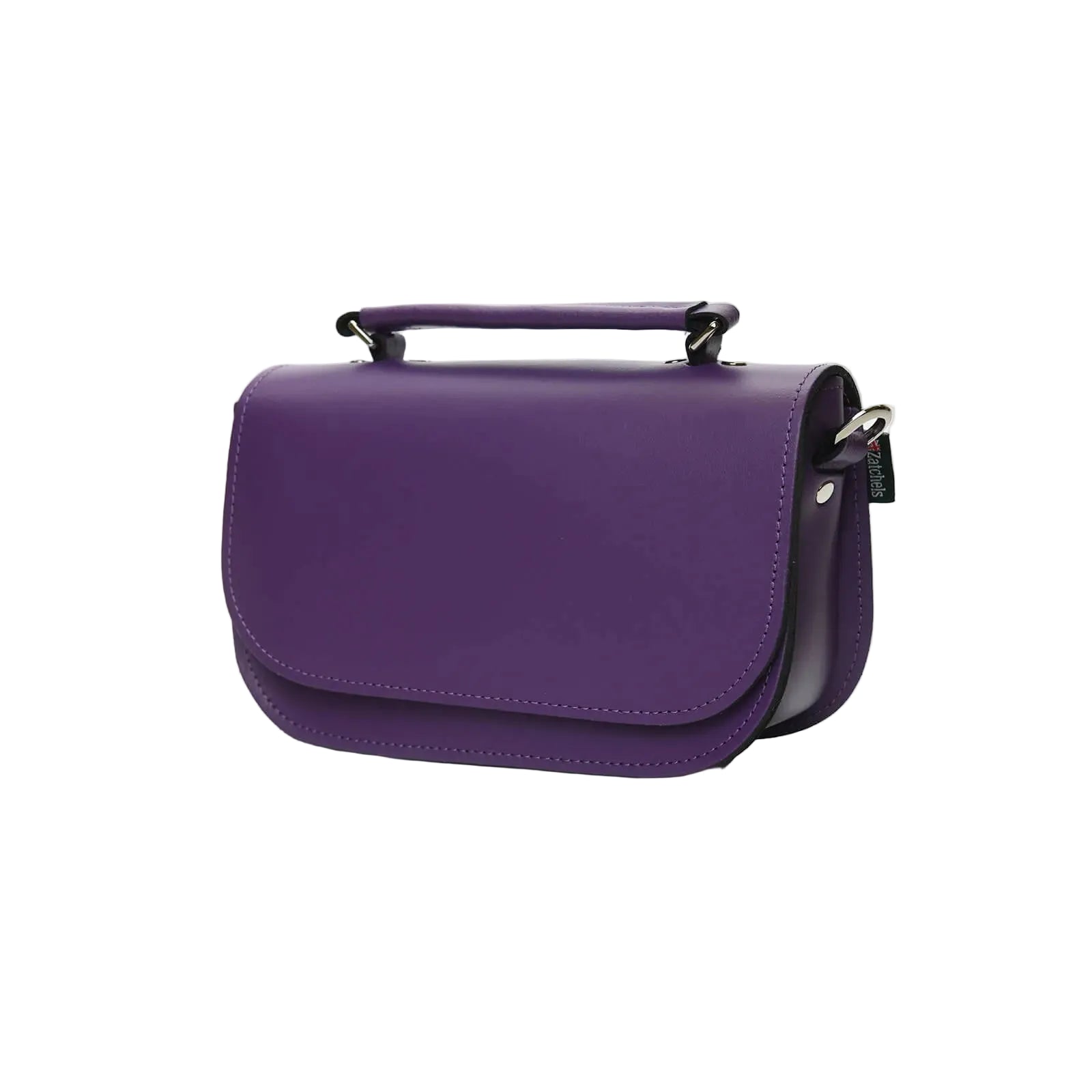 Zatchels Aura Handmade Leather Bag - Purple Clutch Bag emmy-jane-boutique.myshopify.com