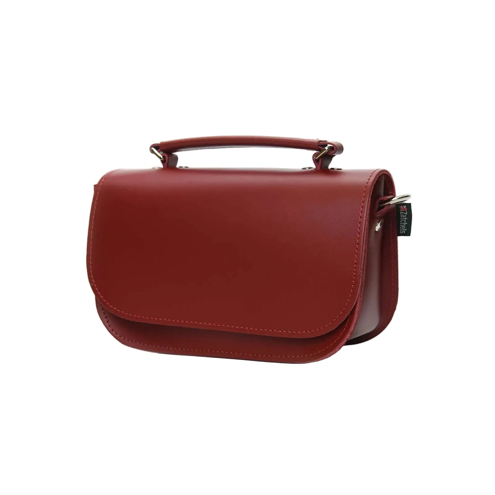 Zatchels Aura Handmade Leather Bag - Red Clutch Bag emmy-jane-boutique.myshopify.com