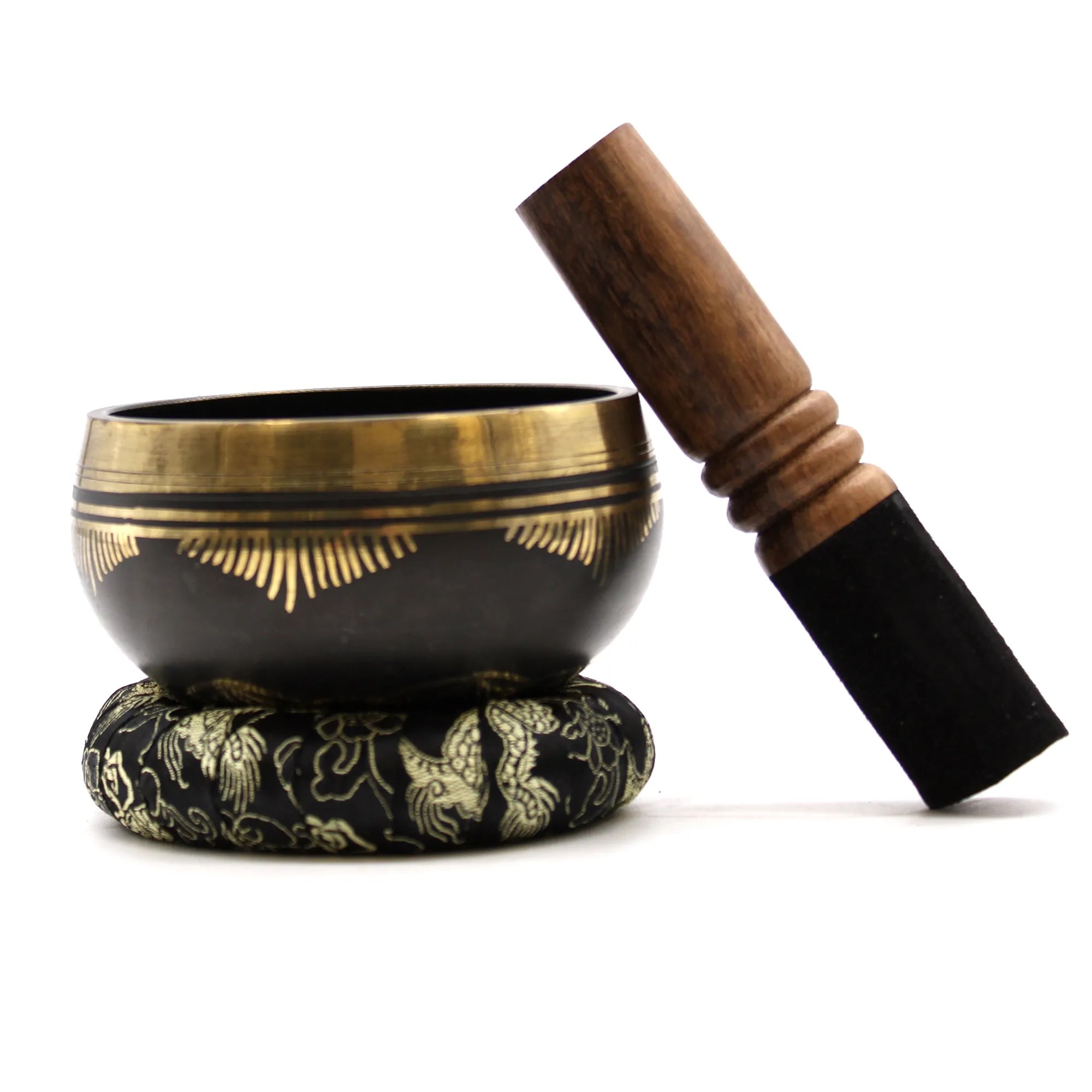 Ancient Wisdom Singing Bowl Sets - Singing Bowl Cushion And Wooden Stick. Arts & Entertainment > Hobbies & Creative Arts > Musical Instruments > Percussion > Singing Bowl Sets > Singing Bowl Cushion And Wooden Stick Sets emmy-jane-boutique.myshopify.com