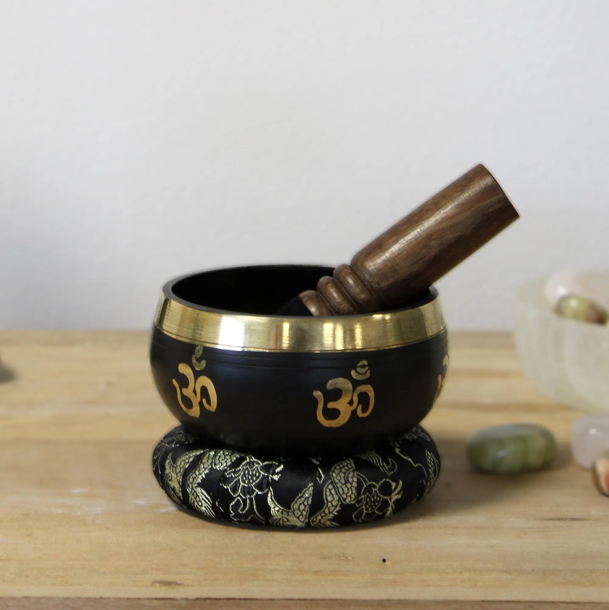 Ancient Wisdom Singing Bowl Sets - Singing Bowl Cushion And Wooden Stick. Arts & Entertainment > Hobbies & Creative Arts > Musical Instruments > Percussion > Singing Bowl Sets > Singing Bowl Cushion And Wooden Stick Sets emmy-jane-boutique.myshopify.com
