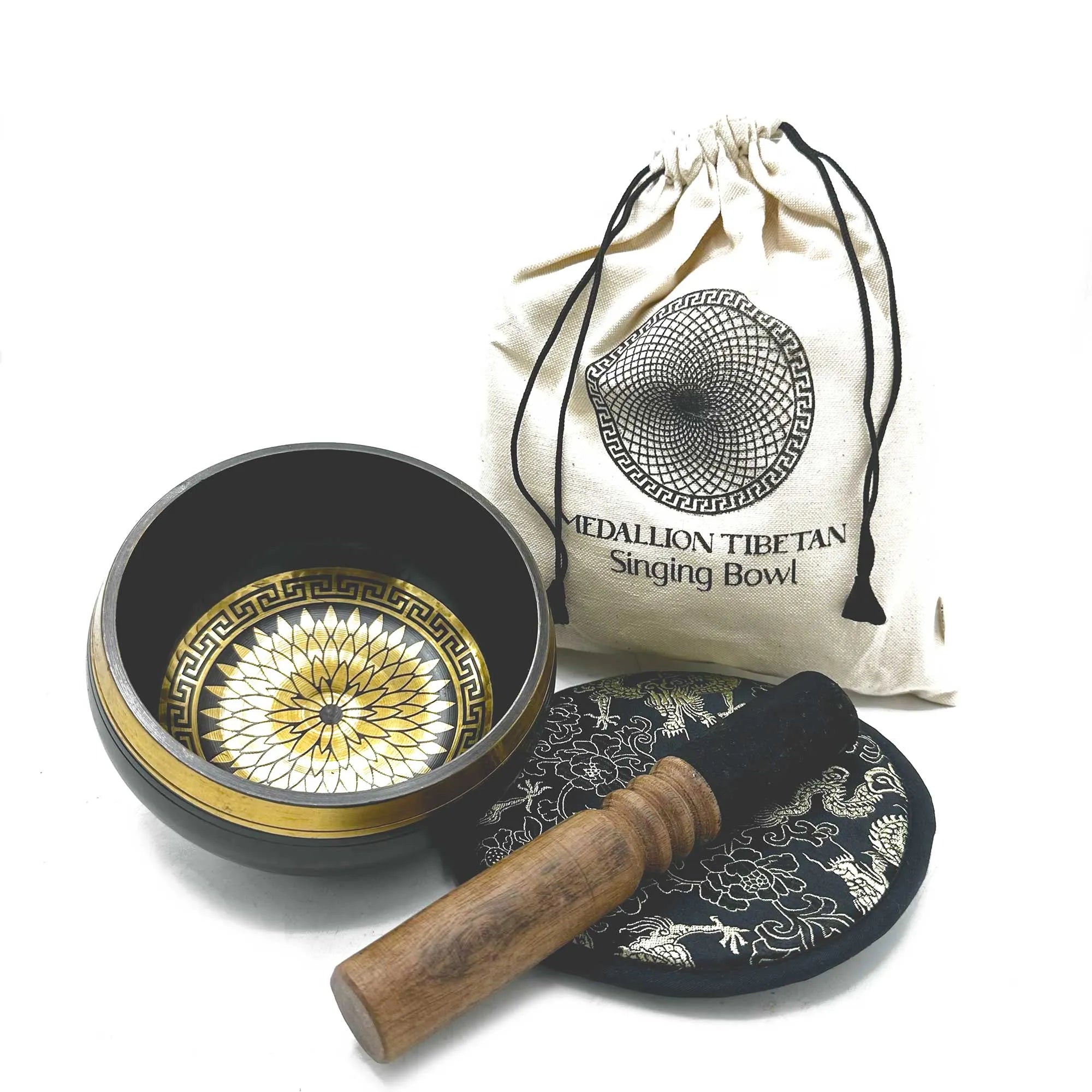 Ancient Wisdom Singing Bowl Sets - Singing Bowl Cushion And Wooden Stick. Arts & Entertainment > Hobbies & Creative Arts > Musical Instruments > Percussion > Singing Bowl Sets > Singing Bowl Cushion And Wooden Stick Sets emmy-jane-boutique.myshopify.com
