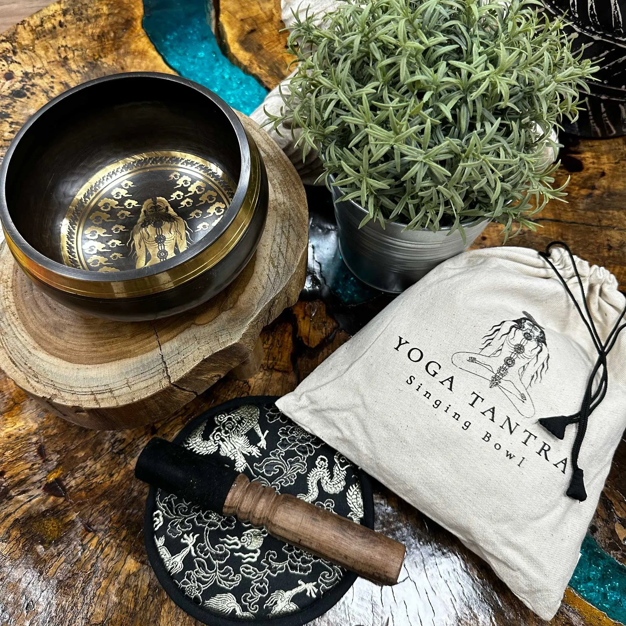 Ancient Wisdom Singing Bowl Sets - Singing Bowl Cushion And Wooden Stick. Arts & Entertainment > Hobbies & Creative Arts > Musical Instruments > Percussion > Singing Bowl Sets > Singing Bowl Cushion And Wooden Stick Sets emmy-jane-boutique.myshopify.com