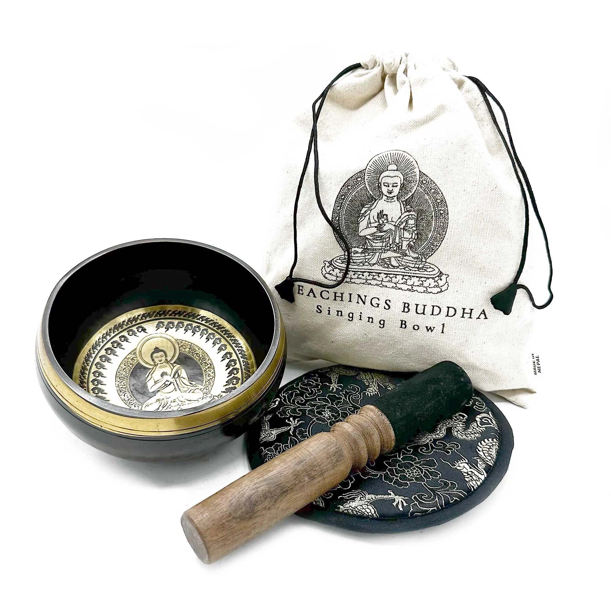 Ancient Wisdom Singing Bowl Sets - Singing Bowl Cushion And Wooden Stick. Arts & Entertainment > Hobbies & Creative Arts > Musical Instruments > Percussion > Singing Bowl Sets > Singing Bowl Cushion And Wooden Stick Sets emmy-jane-boutique.myshopify.com