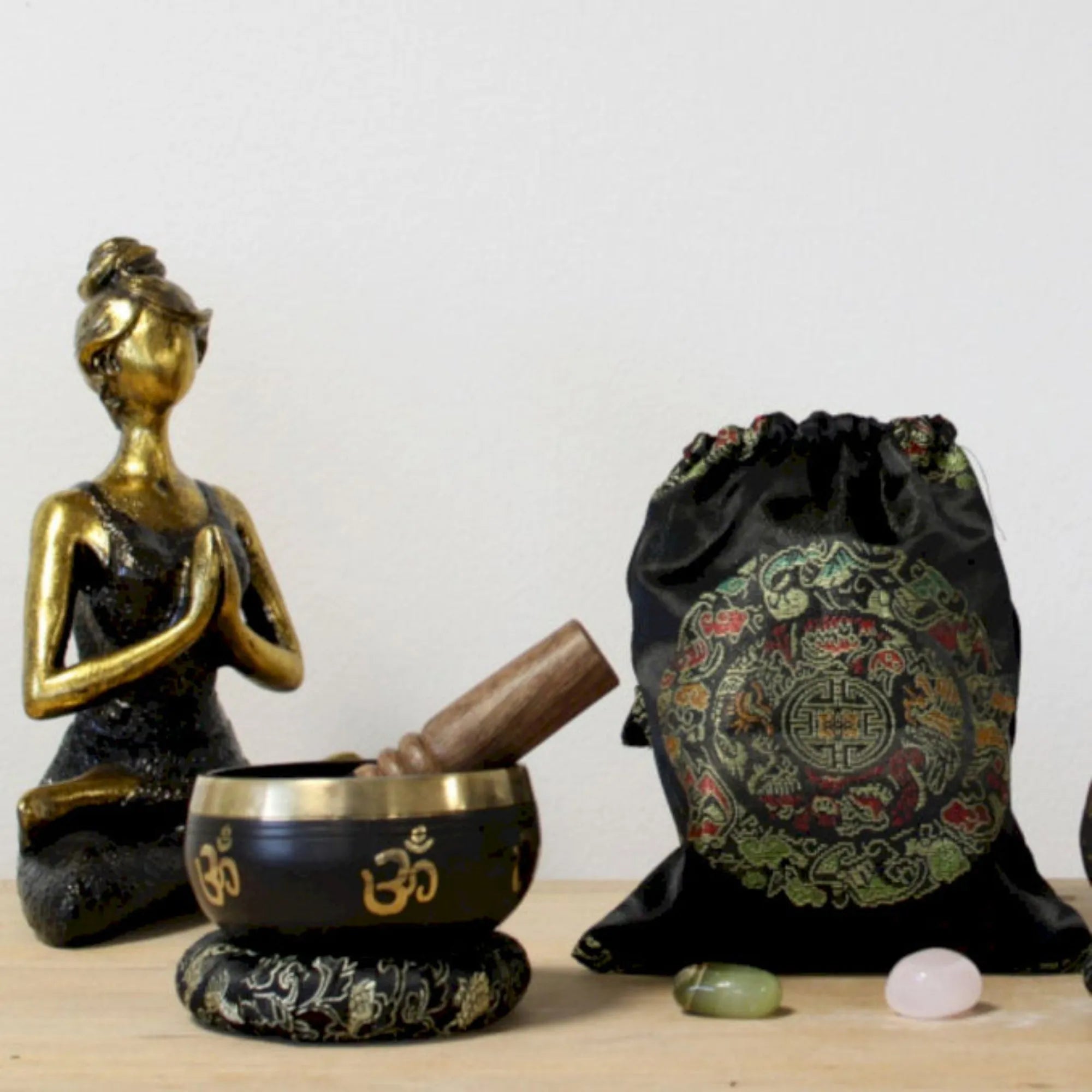 Ancient Wisdom Singing Bowl Sets - Singing Bowl Cushion And Wooden Stick. Arts & Entertainment > Hobbies & Creative Arts > Musical Instruments > Percussion > Singing Bowl Sets > Singing Bowl Cushion And Wooden Stick Sets emmy-jane-boutique.myshopify.com