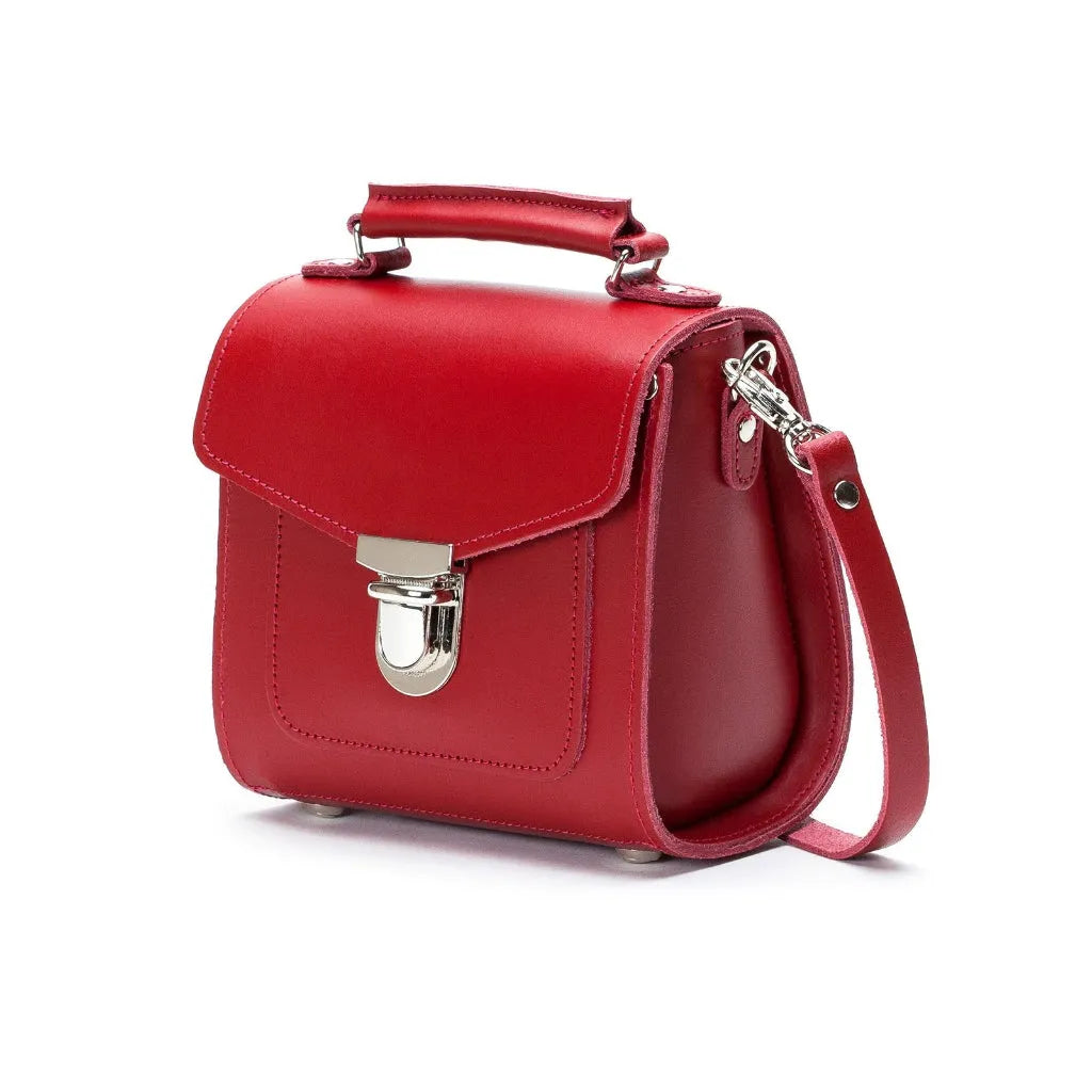 Zatchels Handmade Leather Sugarcube Handbag Red - Made To Order Clothing & Accessories > Handbags, Wallets & Cases > Handbags > Handmade Handbags > Leather Handbags > Handmade Leather Sugarcube Handbag Red emmy-jane-boutique.myshopify.com