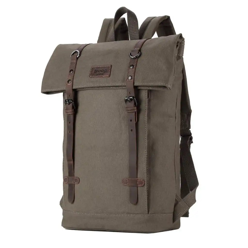 Troop London Laptop Backpack - Troop London - Heritage Canvas 15" Smart Casual Daypack Luggage & Bags > Backpacks > Laptop Backpack > Troop London Bags > Heritage Canvas Backpacks > 15" Laptop Backpacks > Smart Casual Daypack emmy-jane-boutique.myshopify.com