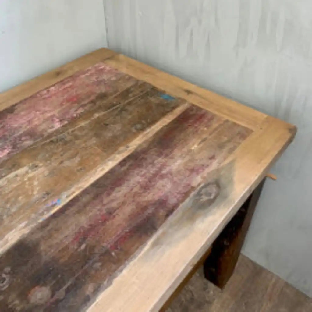 Ancient Wisdom Recycled Teakwood Dinning Table 1.8 m - Wooden Dining Table Furniture > Tables > Kitchen & Dining Room Tables > Recycled Tables > Teakwood Dinning Tables 1.8 m emmy-jane-boutique.myshopify.com