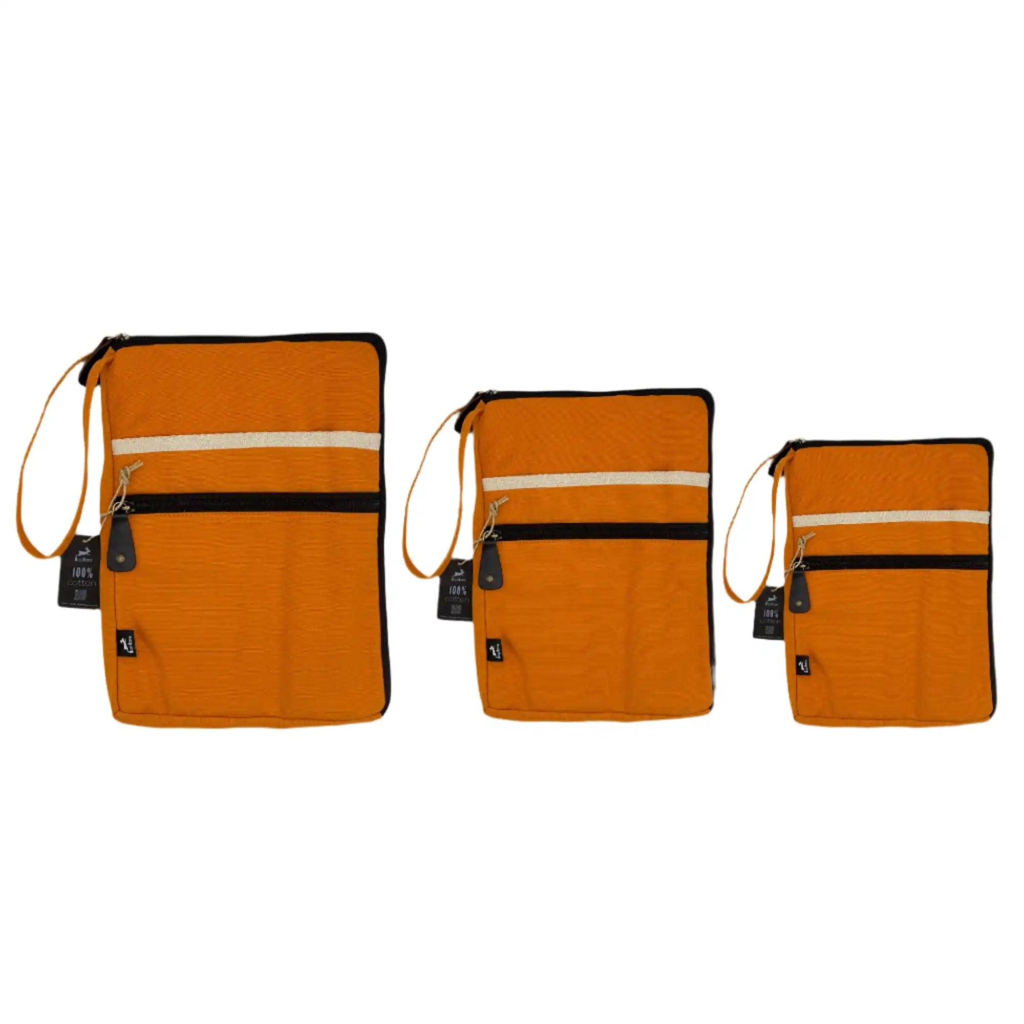 Ancient Wisdom Laptop & Tablet Pouches Jute and Cotton Canvas - Orange Charcoal and Olive Electronics > Electronics Accessories > Computer Accessories > Computer Covers & Skins > Laptop & Tablet Pouches emmy-jane-boutique.myshopify.com