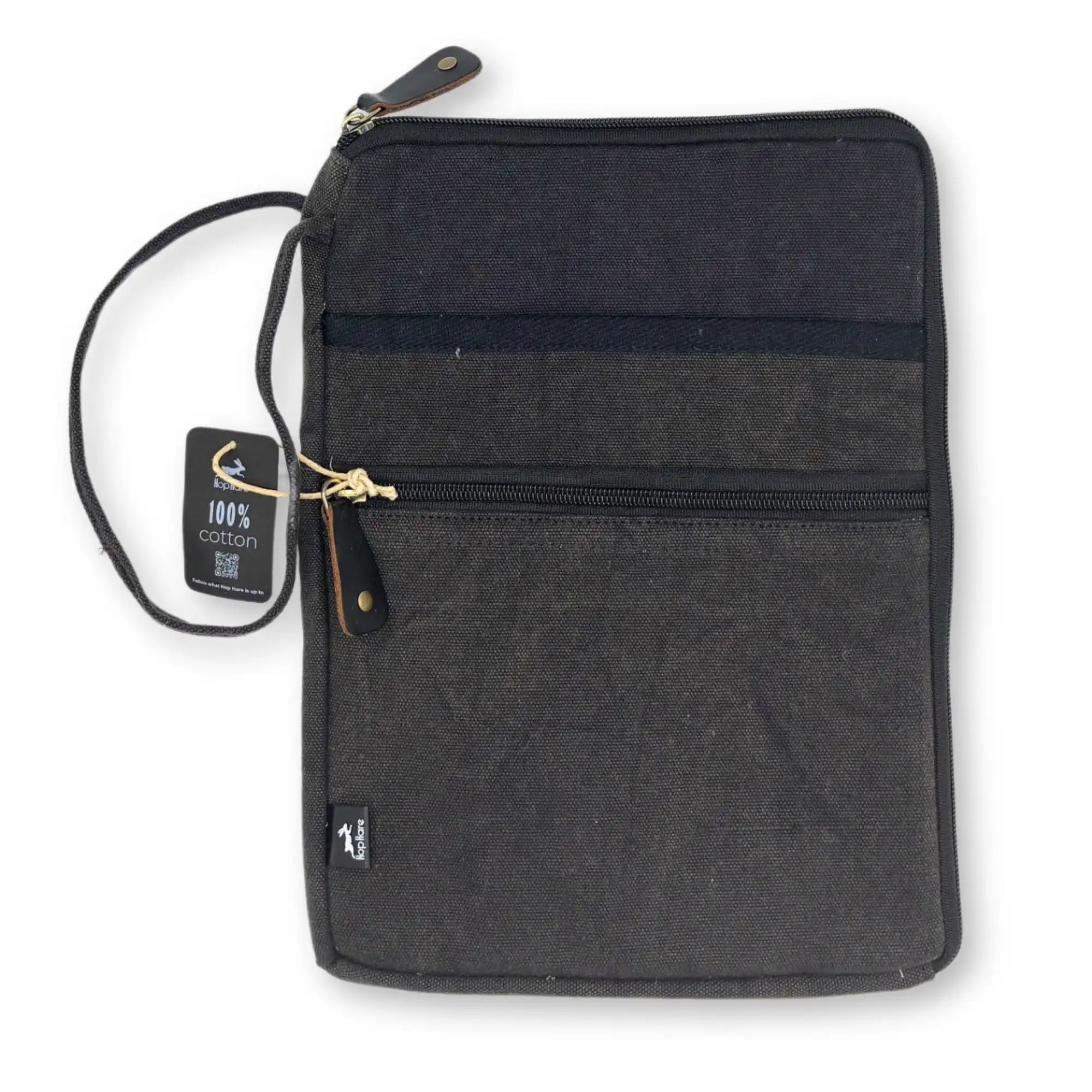 Ancient Wisdom Laptop & Tablet Pouches Jute and Cotton Canvas - Orange Charcoal and Olive Electronics > Electronics Accessories > Computer Accessories > Computer Covers & Skins > Laptop & Tablet Pouches emmy-jane-boutique.myshopify.com