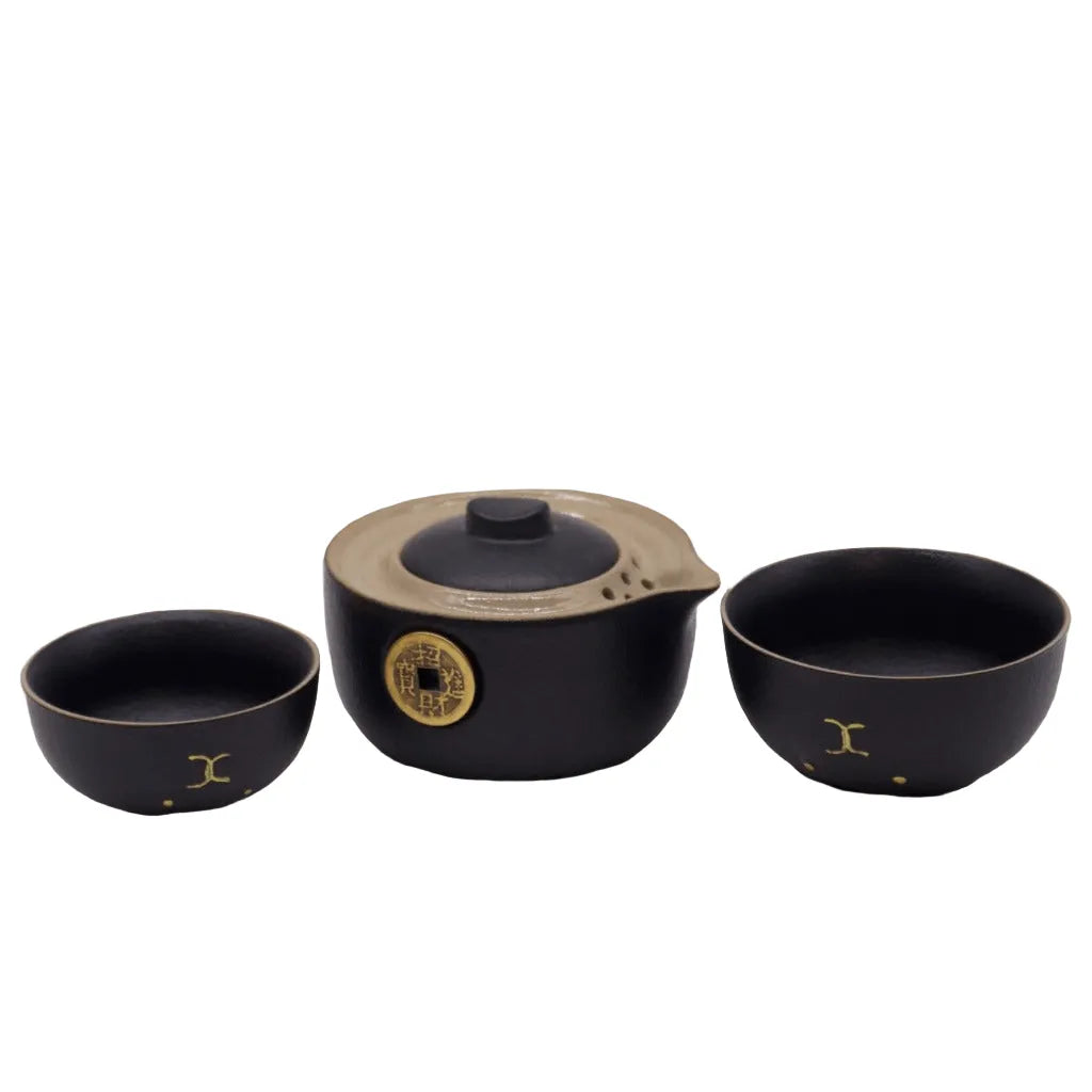 Emmy Jane Travel Teapot Set for 2 - Money Cat Teapot Set - Black or Red Home & Garden > Kitchen & Dining > Tableware > Coffee & Tea Sets > Herbal Teapot Sets > Travel Teapot Set for 2 emmy-jane-boutique.myshopify.com