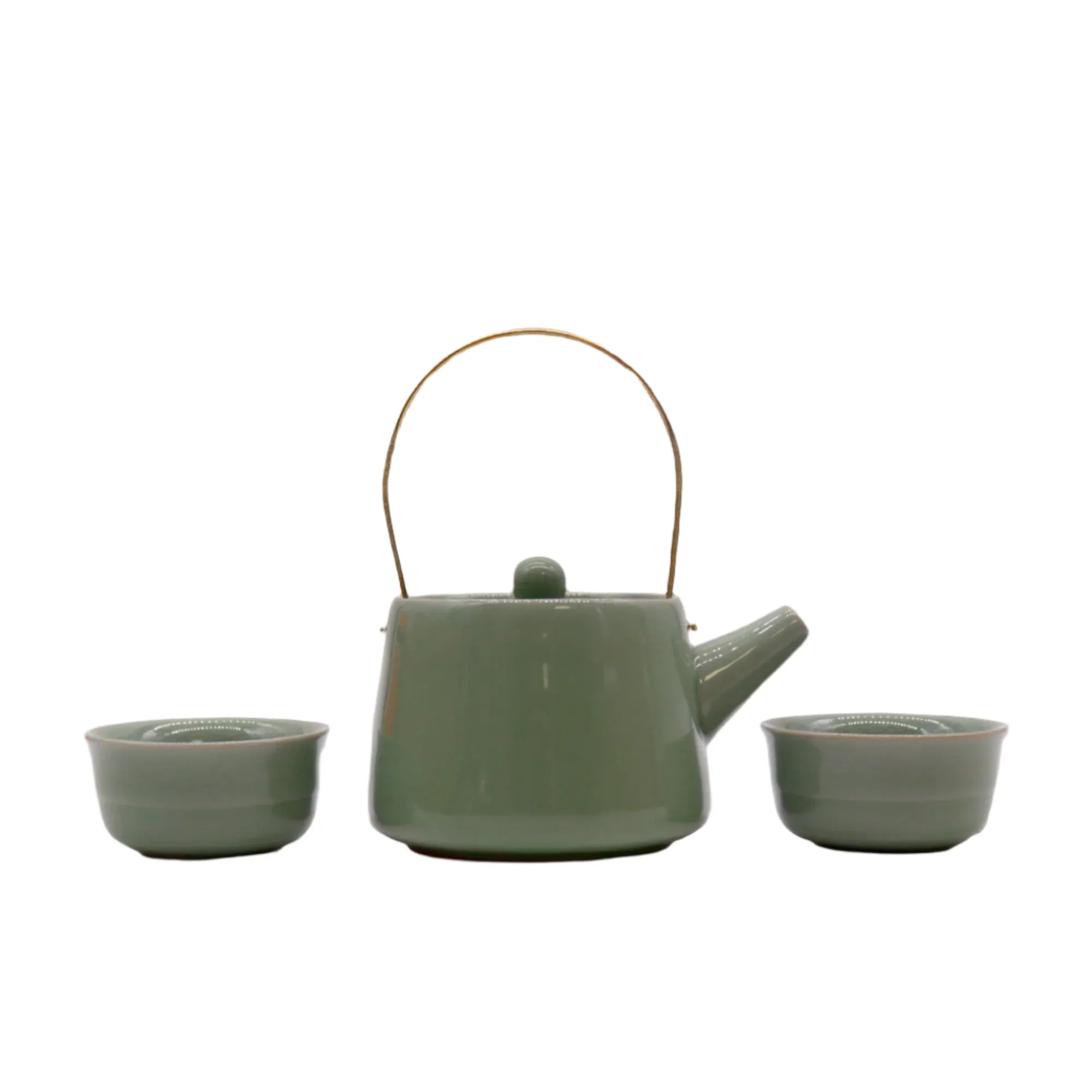 Ancient Wisdom Herbal Teapot Set & Cups - Small Jade Green Ceramic Teapot & Cups Home & Garden > Kitchen & Dining > Tableware > Coffee & Tea Sets > Herbal Teapot Sets > Herbal Teapot Set & Cups > Small Jade Green Tea set > Ceramic Teapot & Cups emmy-jane-boutique.myshopify.com