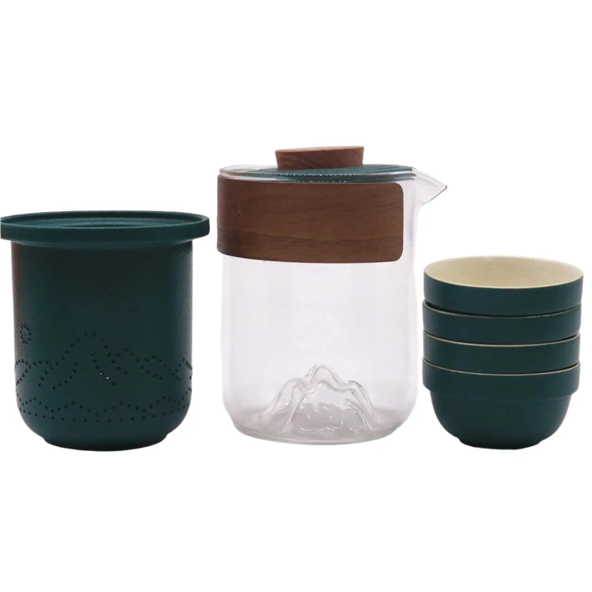 Ancient Wisdom Travel Teapot Set - Tea Infuser Teapot & Matching Cups for 4 Home & Garden > Kitchen & Dining > Tableware > Coffee & Tea Sets >Travel Teapot Set - Tea Infuser Set > Teapot & Matching Cups for 4 emmy-jane-boutique.myshopify.com