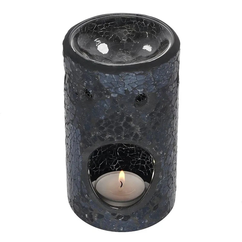 Something Different Oil & Wax Burner - Black Crackle Glass - Home Fragrance Oil Diffuser Home & Garden > Decor > Home Fragrance Accessories > Aroma Diffusers > Ceramic Oil Burners > Black Crackle Glass Oil Burners emmy-jane-boutique.myshopify.com