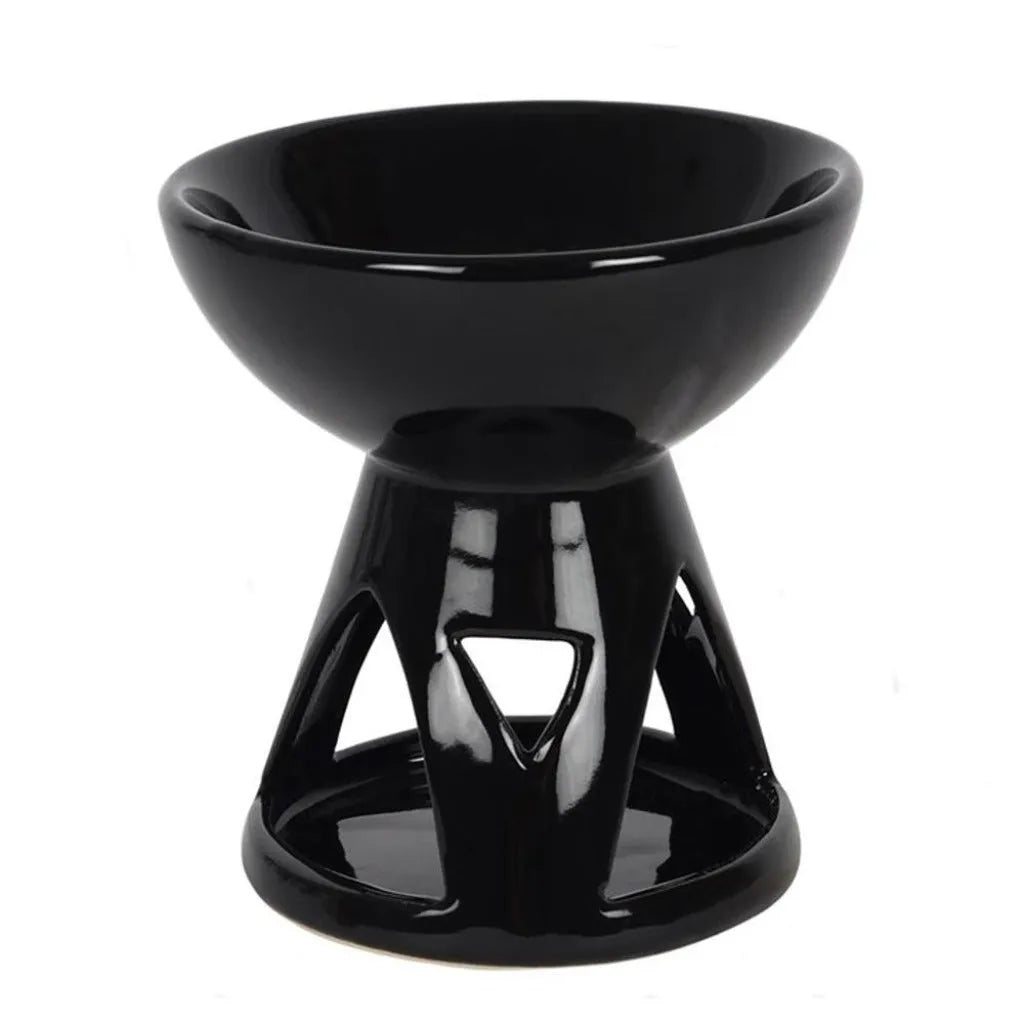 Something Different Wax Melt Burner - Black Deep Bowl Ceramic Oil Burner - Home Fragrance Diffuser Home & Garden > Decor > Home Fragrance Accessories > Candle & Oil Warmers >Wax Melt Burners > Black Wax & Oil Burners emmy-jane-boutique.myshopify.com