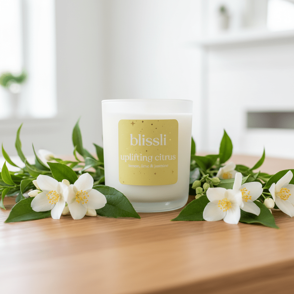 Uplifting Citrus – Lemon, Lime & Jasmine 220g Soy Candle