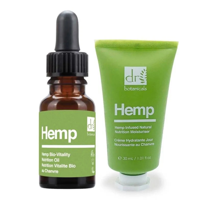 Dr Botanicals Dr Botanicals Hemp Vitality Natural Oil & Moisturiser Kit Health & Beauty > Personal Care > Cosmetics > Skincare > Lotions & Moisturisers > Dr Botanicals Vegan Skincare Gift Set Apothecary Hemp emmy-jane-boutique.myshopify.com