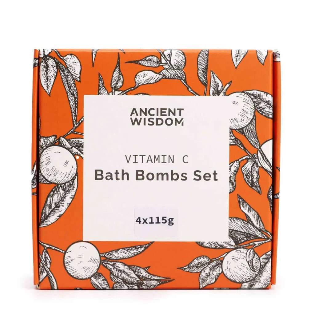 Ancient Wisdom Aromatherapy Bath Bomb Set of 4 - Vitamin C Bath Bombs Gift Health & Beauty > Personal Care > Cosmetics > Bath & Body > Bath Additives > Bath Bombs > Aromatherapy Bath Bombs > Essential Oil Bath Bombs > Bath Bomb Gift Set > Vitamin C Bath Bombs Gift emmy-jane-boutique.myshopify.com
