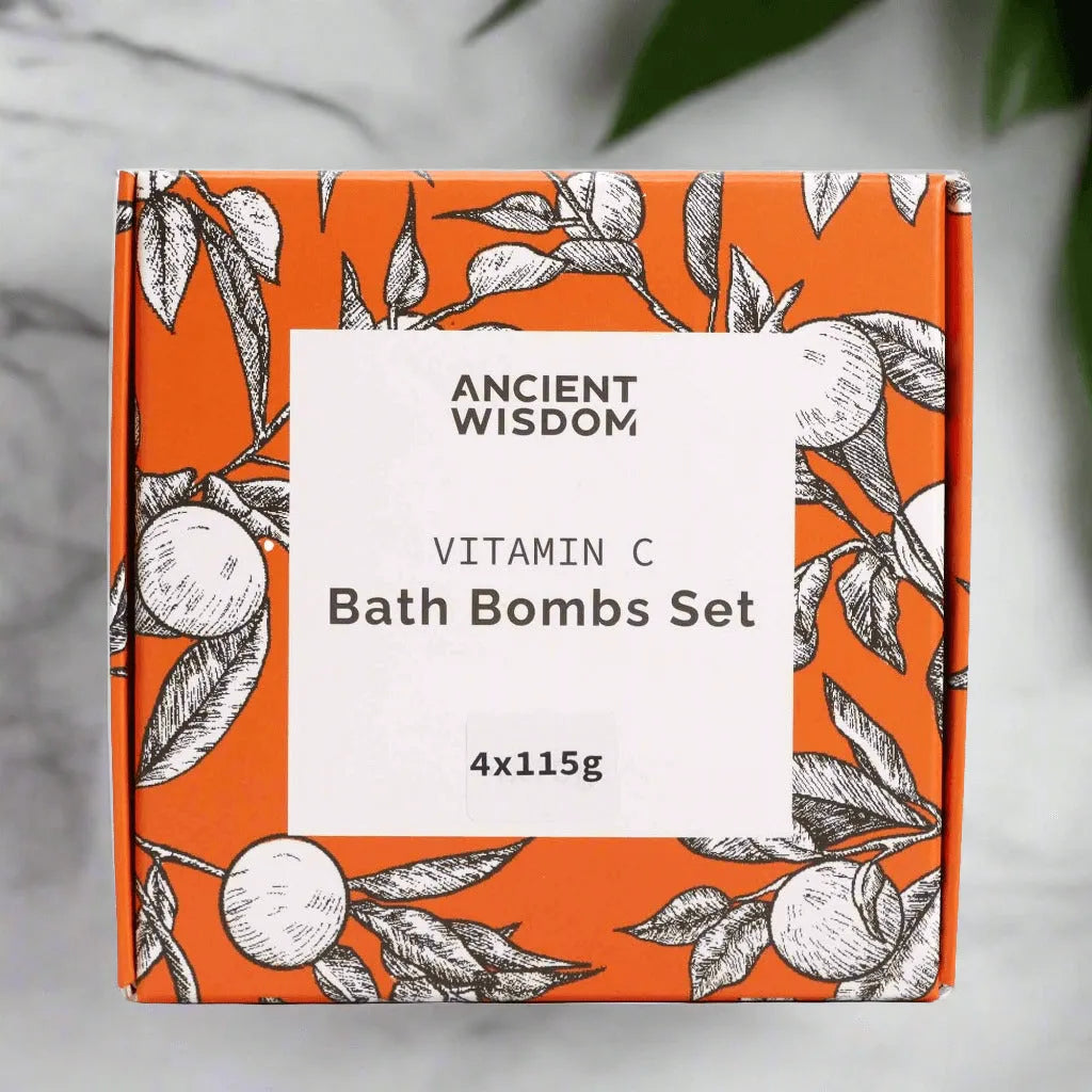 Ancient Wisdom Aromatherapy Bath Bomb Set of 4 - Vitamin C Bath Bombs Gift Health & Beauty > Personal Care > Cosmetics > Bath & Body > Bath Additives > Bath Bombs > Aromatherapy Bath Bombs > Essential Oil Bath Bombs > Bath Bomb Gift Set > Vitamin C Bath Bombs Gift emmy-jane-boutique.myshopify.com