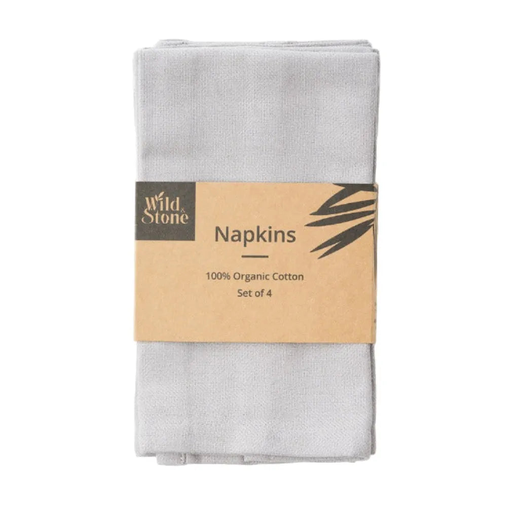 Wild And Stone Organic Cotton Napkins - Blue Green Grey Red Sand - Set of 4 Home & Garden > Linens & Bedding > Table Linen > Cloth Serviettes > Napkins > Organic Cotton Napkins > Blue Green Grey Red Sand Napkins > Set of 4 Napkins emmy-jane-boutique.myshopify.com