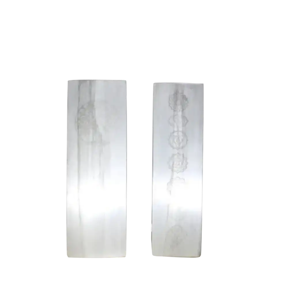 Emmy Jane Natural Selenite Stone Block Lamp - Tree of Life or Chakra - Fairly Traded Home & Garden > Lighting > Lamps > Natural Selenite Lamps emmy-jane-boutique.myshopify.com