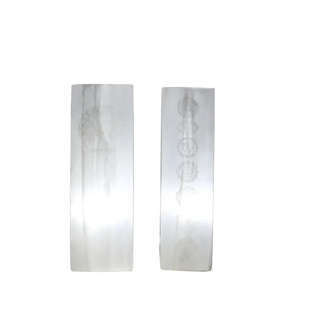 Emmy Jane Natural Selenite Stone Block Lamp - Tree of Life or Chakra - Fairly Traded Home & Garden > Lighting > Lamps > Natural Selenite Lamps emmy-jane-boutique.myshopify.com