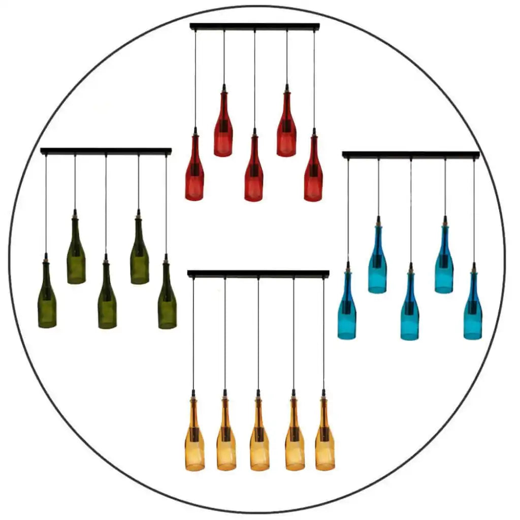 LEDSone Ceiling Loft Wine Bottle Pendant Light Chandeliers E27 Home & Garden > Lighting > Lighting Fixtures > Ceiling Light Fixtures > Ceiling Lights > Pendant Lights > Glass Bottle Lights emmy-jane-boutique.myshopify.com