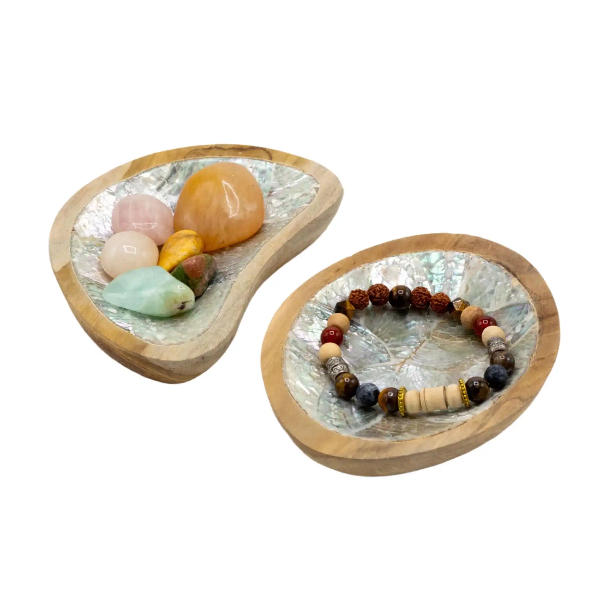 Ancient Wisdom Wooden Bowls with Shell Decor - Set of 4 Teak Wood Mini Bowls Home & Garden > Decor > Decorative Bowls > Wooden Bowls with Shell Decor > Set of 4 Wooden bowls > Teak Mini Bowls emmy-jane-boutique.myshopify.com