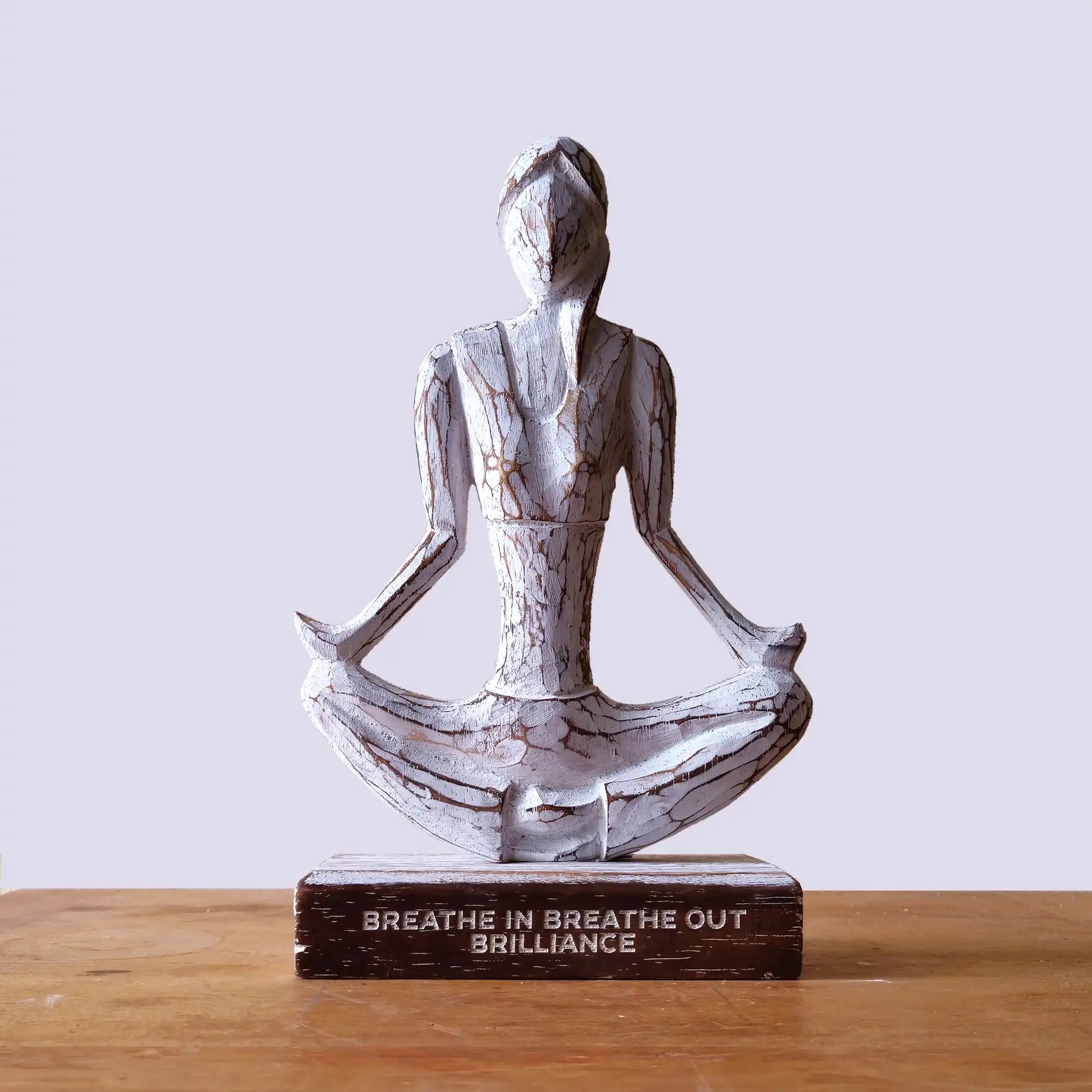 Ancient Wisdom Wooden Yoga Lady Figure - Handcrafted From Sustainable Wood Home & Garden > Decor > Artwork > Posters, Prints & Visual Artwork > Wooden Yoga Lady Figures > Handcrafted Wooden Figures > Sustainable Wood Statues emmy-jane-boutique.myshopify.com