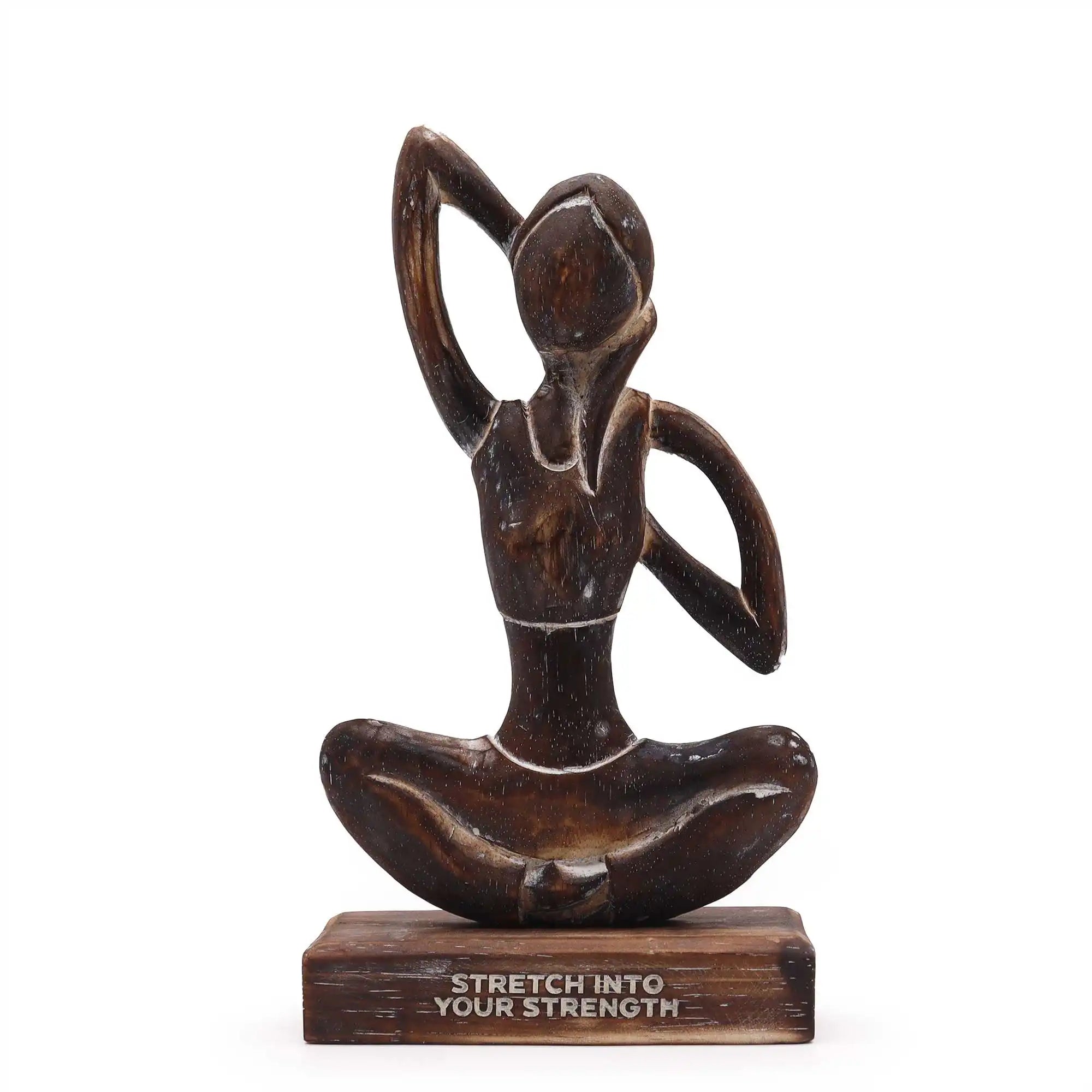 Ancient Wisdom Wooden Yoga Lady Figure - Handcrafted From Sustainable Wood Home & Garden > Decor > Artwork > Posters, Prints & Visual Artwork > Wooden Yoga Lady Figures > Handcrafted Wooden Figures > Sustainable Wood Statues emmy-jane-boutique.myshopify.com