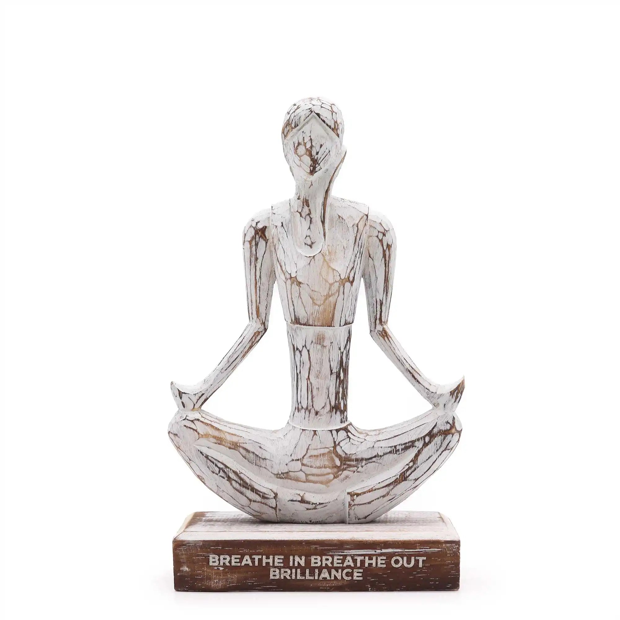 Ancient Wisdom Wooden Yoga Lady Figure - Handcrafted From Sustainable Wood Home & Garden > Decor > Artwork > Posters, Prints & Visual Artwork > Wooden Yoga Lady Figures > Handcrafted Wooden Figures > Sustainable Wood Statues emmy-jane-boutique.myshopify.com
