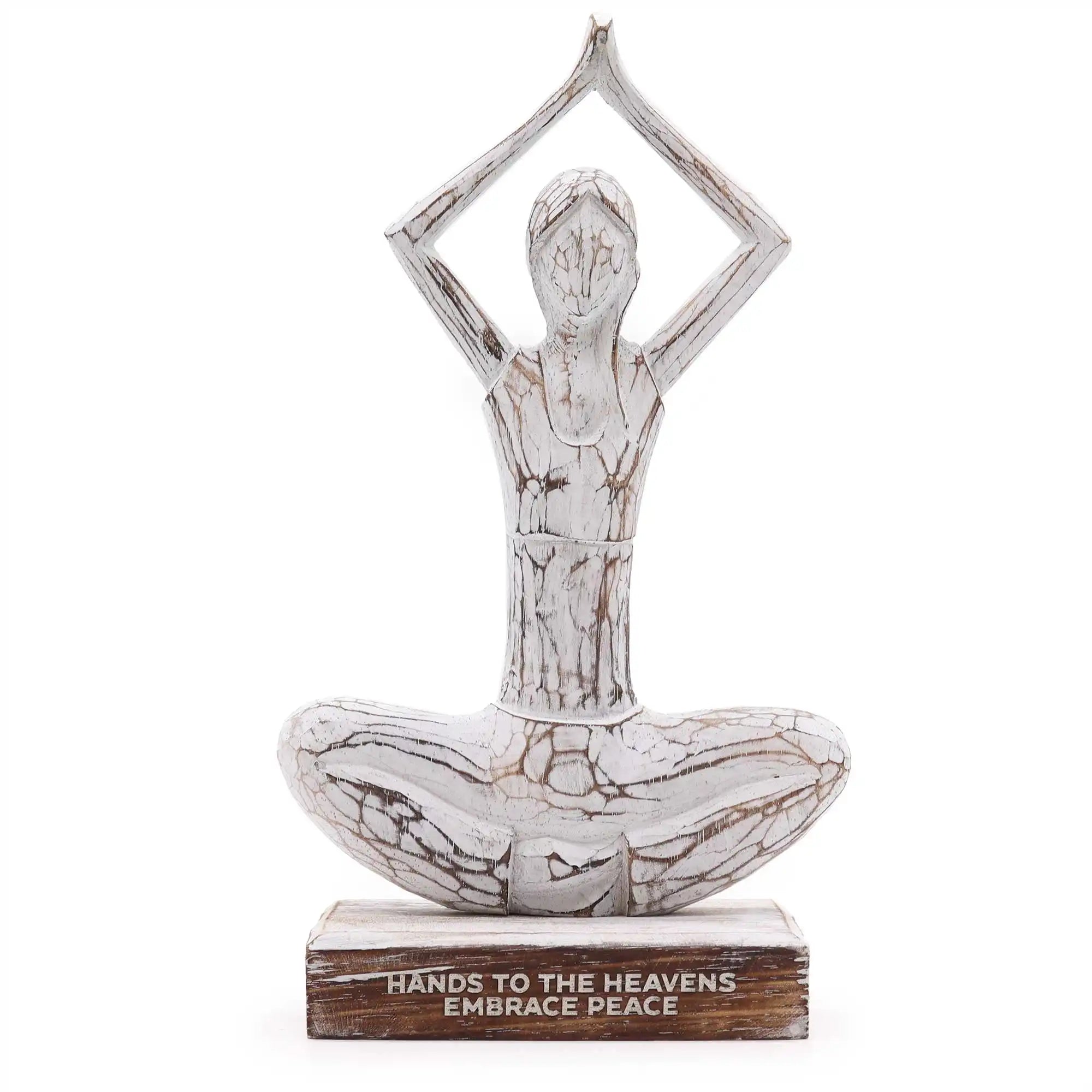 Ancient Wisdom Wooden Yoga Lady Figure - Handcrafted From Sustainable Wood Home & Garden > Decor > Artwork > Posters, Prints & Visual Artwork > Wooden Yoga Lady Figures > Handcrafted Wooden Figures > Sustainable Wood Statues emmy-jane-boutique.myshopify.com