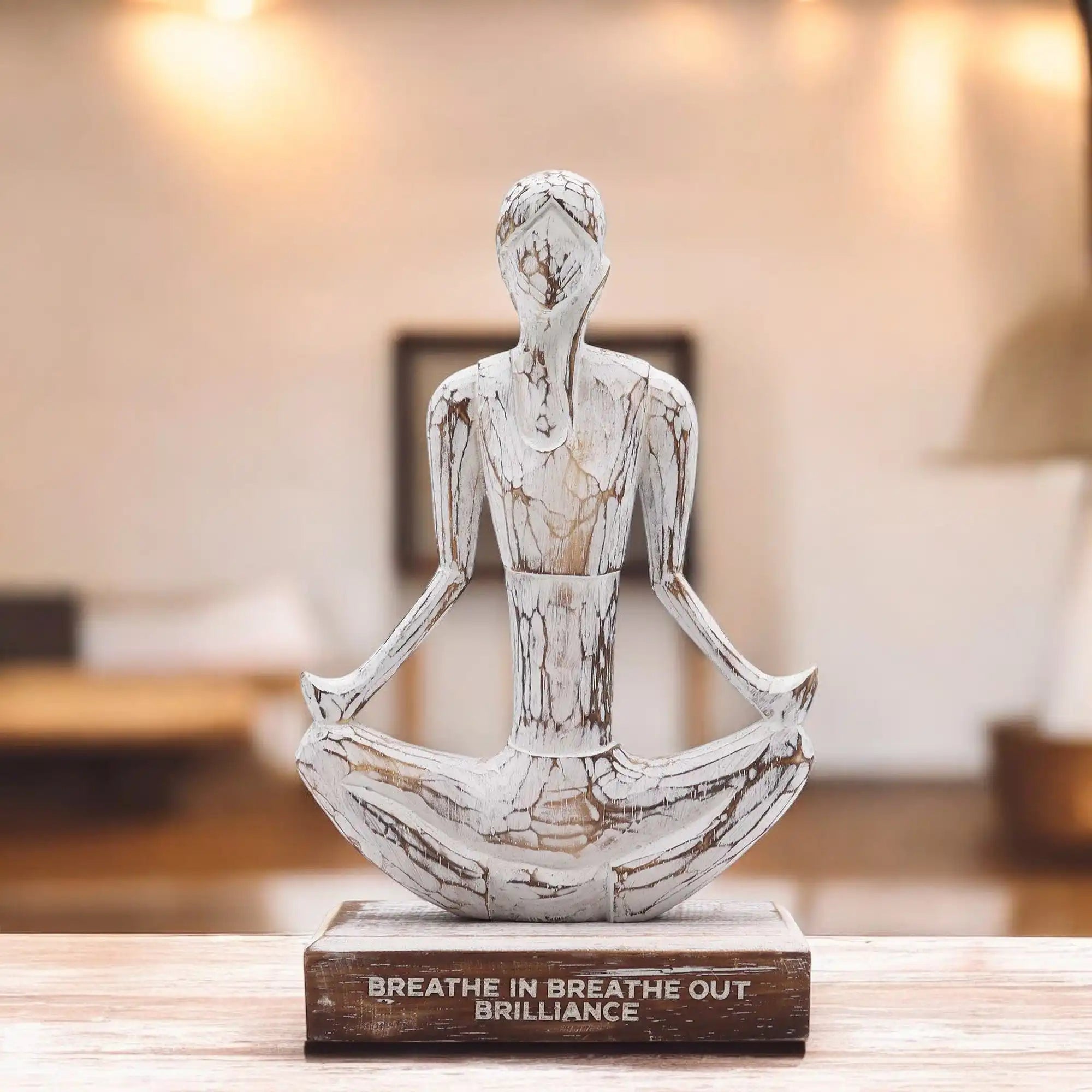 Ancient Wisdom Wooden Yoga Lady Figure - Handcrafted From Sustainable Wood Home & Garden > Decor > Artwork > Posters, Prints & Visual Artwork > Wooden Yoga Lady Figures > Handcrafted Wooden Figures > Sustainable Wood Statues emmy-jane-boutique.myshopify.com