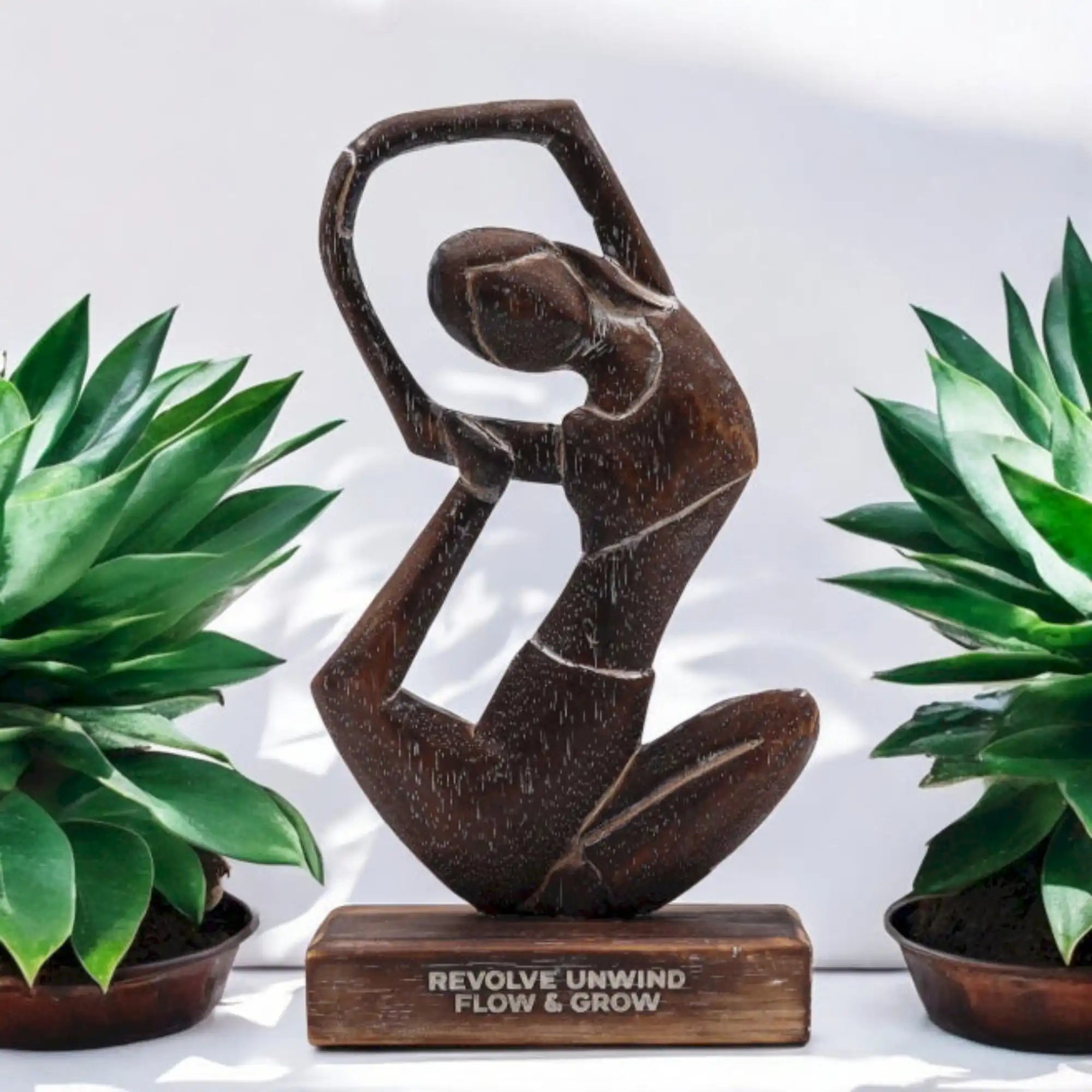 Ancient Wisdom Wooden Yoga Lady Figure - Handcrafted From Sustainable Wood Home & Garden > Decor > Artwork > Posters, Prints & Visual Artwork > Wooden Yoga Lady Figures > Handcrafted Wooden Figures > Sustainable Wood Statues emmy-jane-boutique.myshopify.com